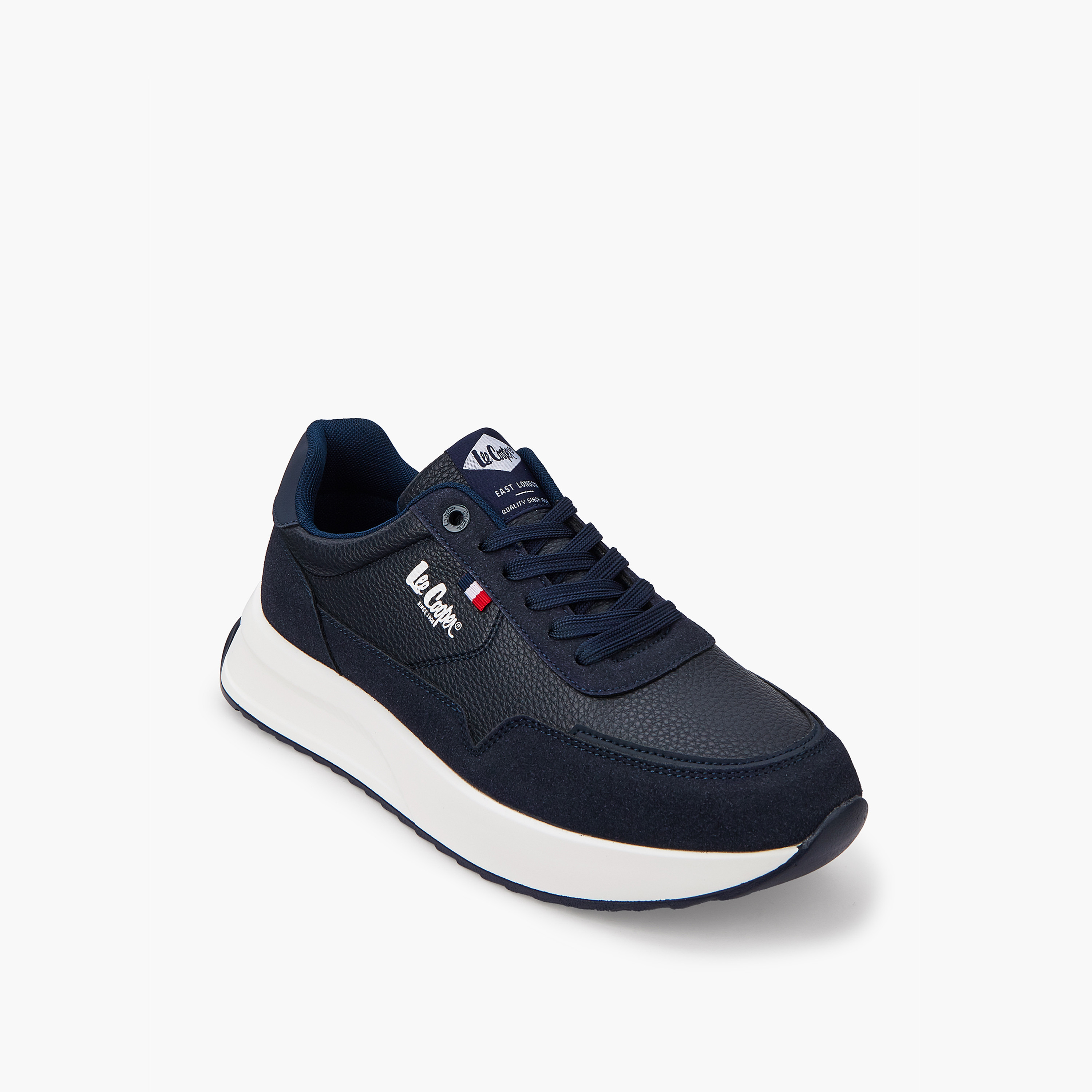 Lee Cooper Men's Panelled Lace-Up Ortholite Sneakers-men-shoes-sneakers-image-3