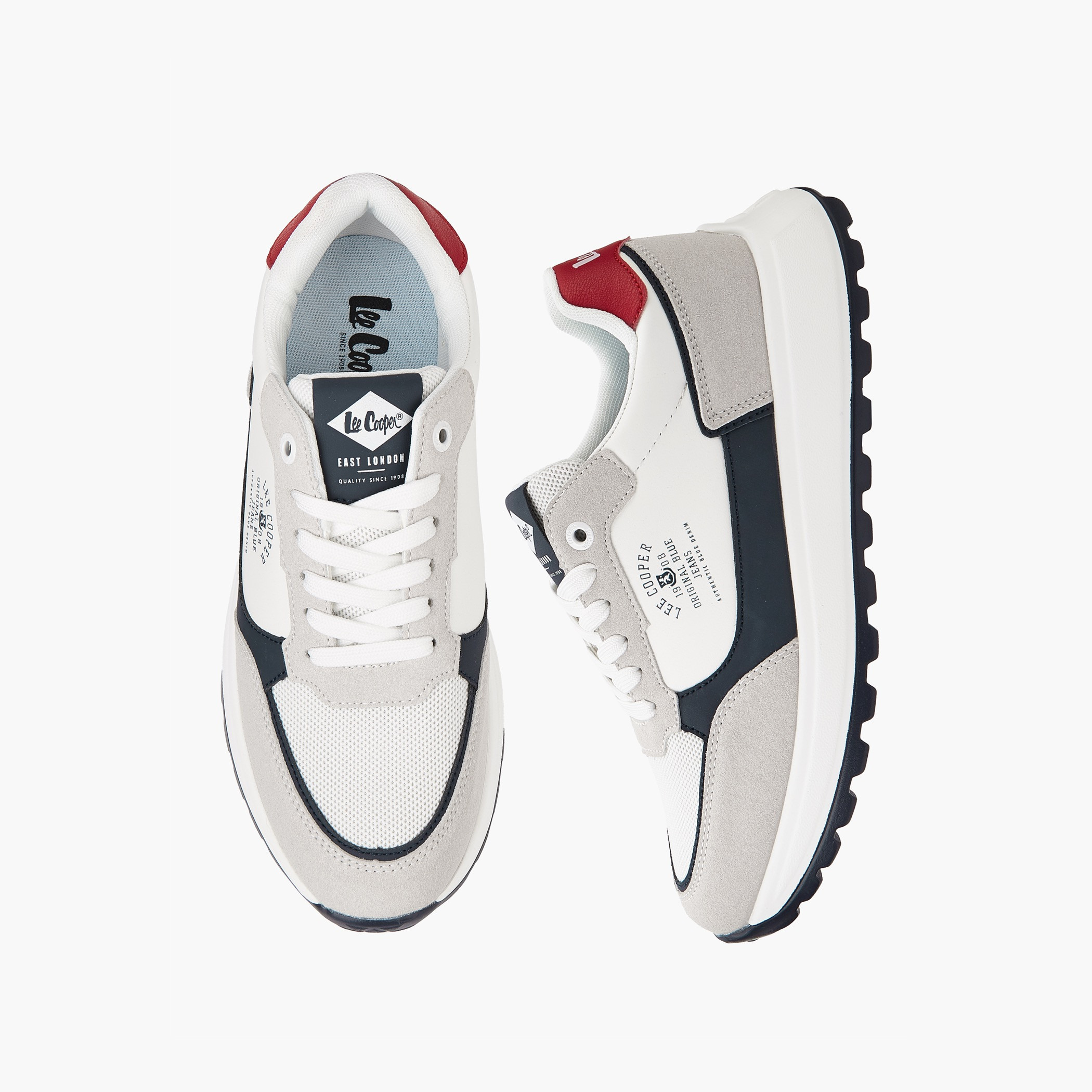 Lee Cooper Men's Panelled Lace-Up Ortholite Sneakers-men-shoes-sneakers-image-1