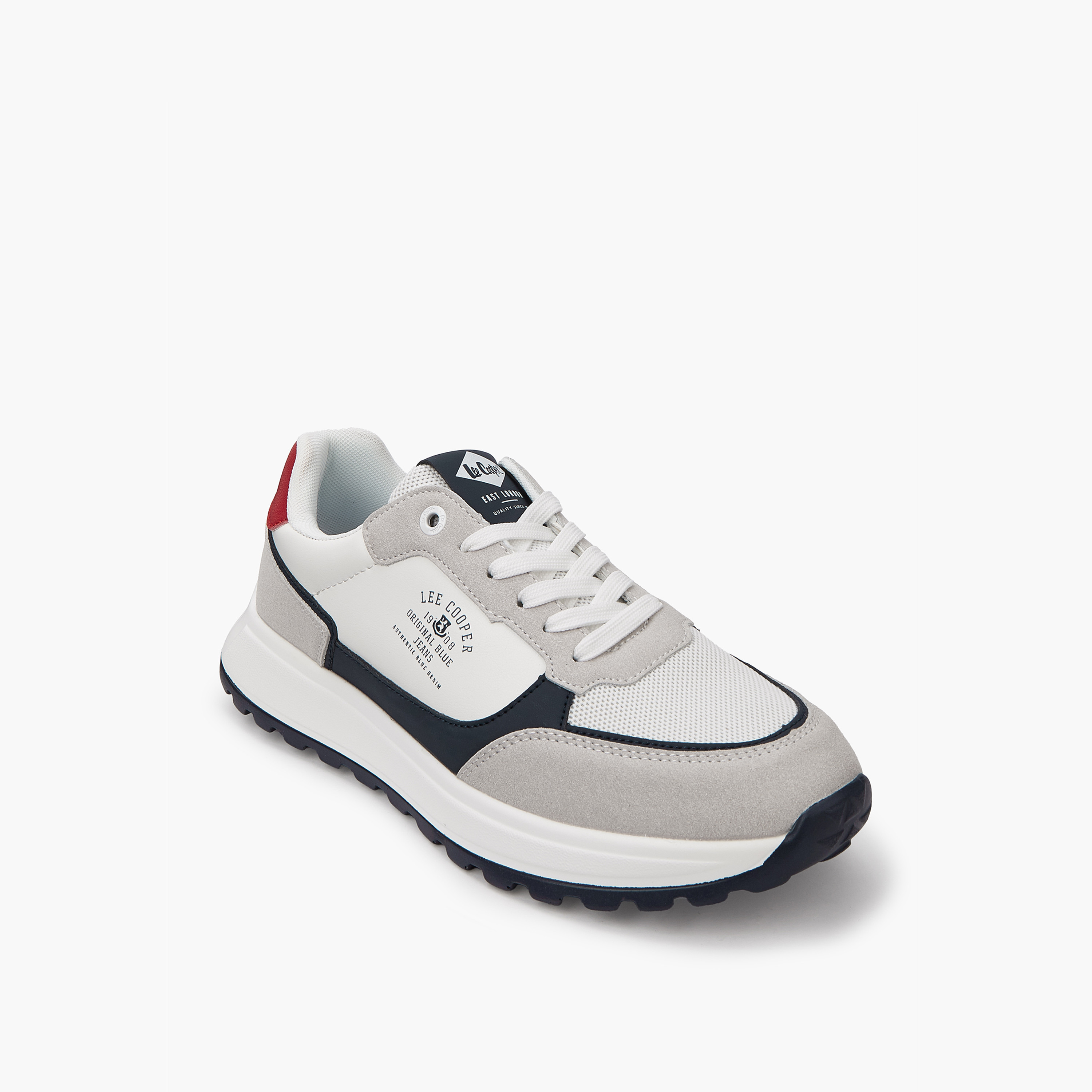 Lee Cooper Men's Panelled Lace-Up Ortholite Sneakers-men-shoes-sneakers-image-3
