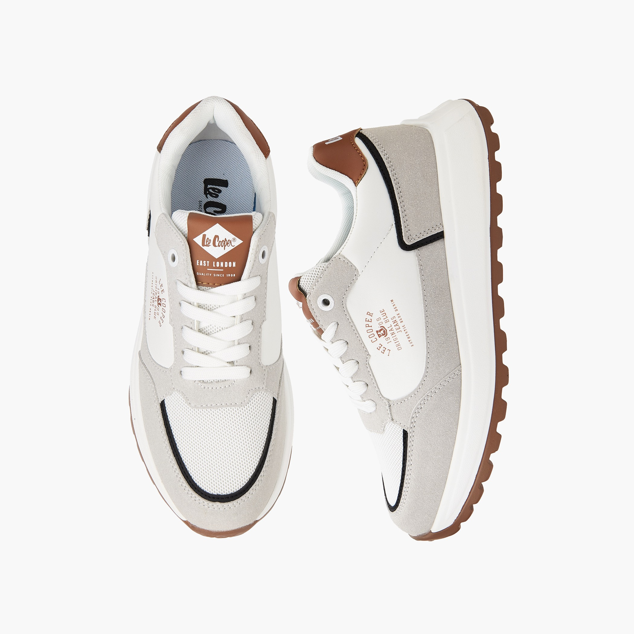 Lee Cooper Men's Panelled Lace-Up Ortholite Sneakers-men-shoes-sneakers-image-1