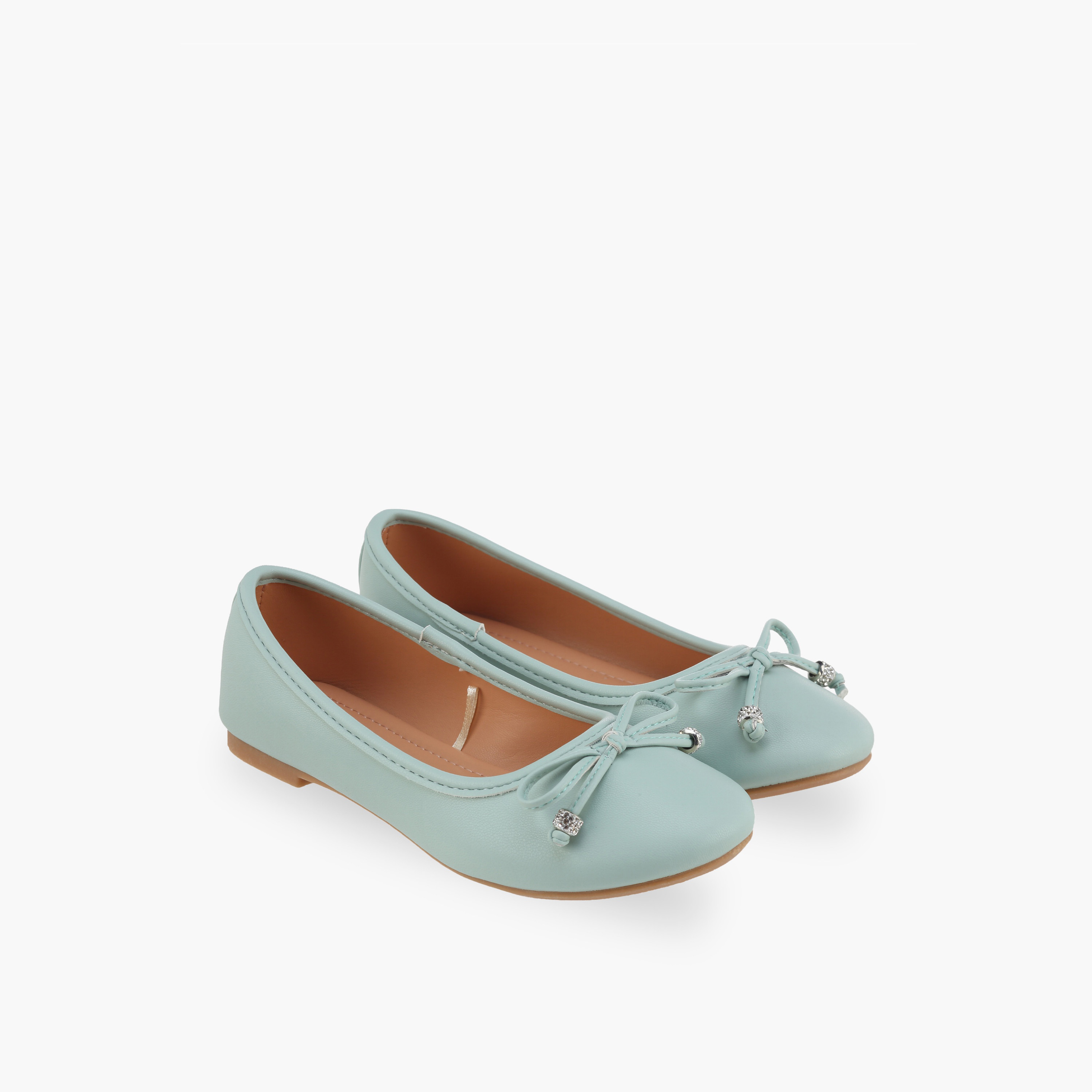 Flora Bella Girls Bow Applique Ballerina Shoes-girls-shoes-ballerinas-image-1