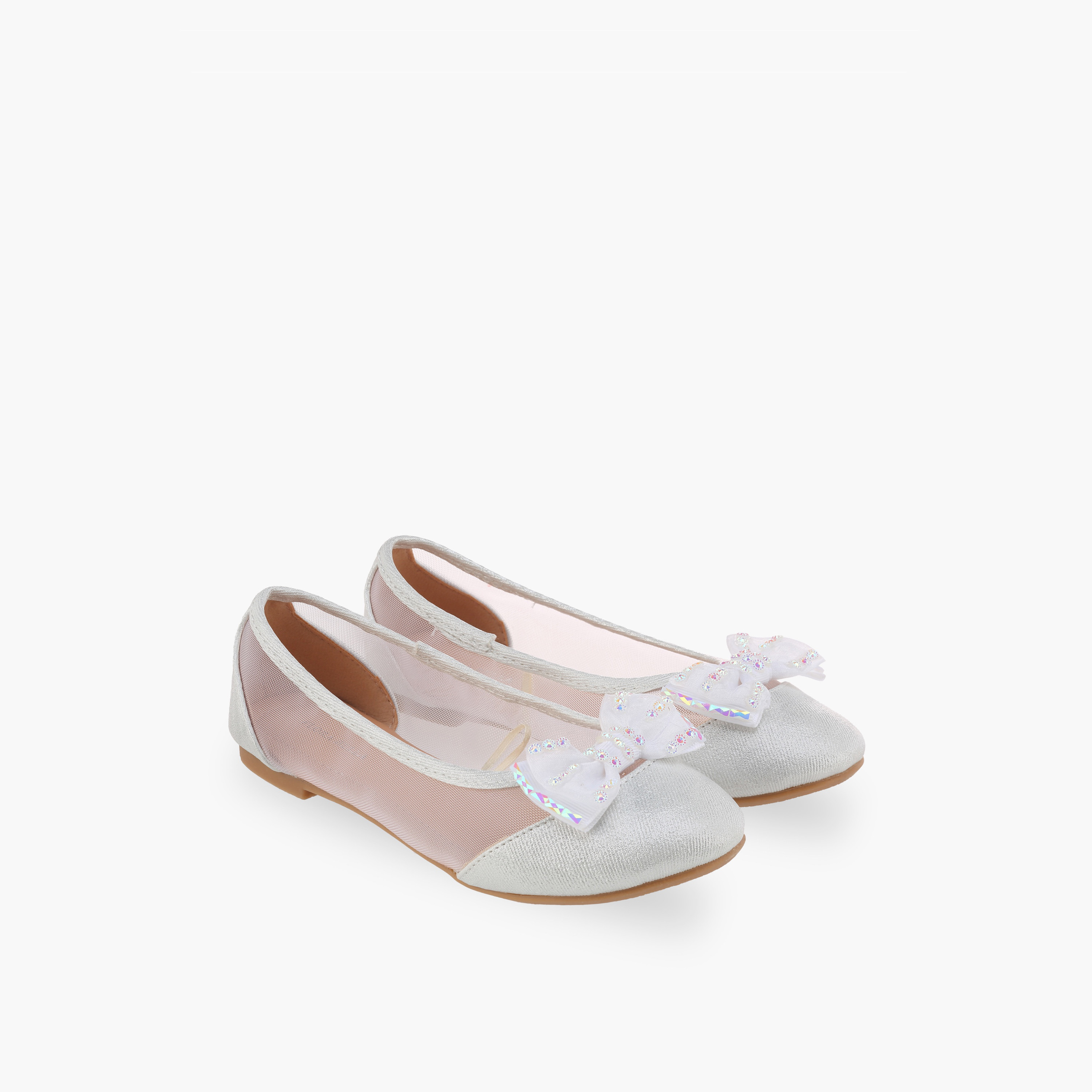 حذاء باليرينا مزين بفيونكة للبنات من فلورا بيلا-girls-shoes-ballerinas-image-1