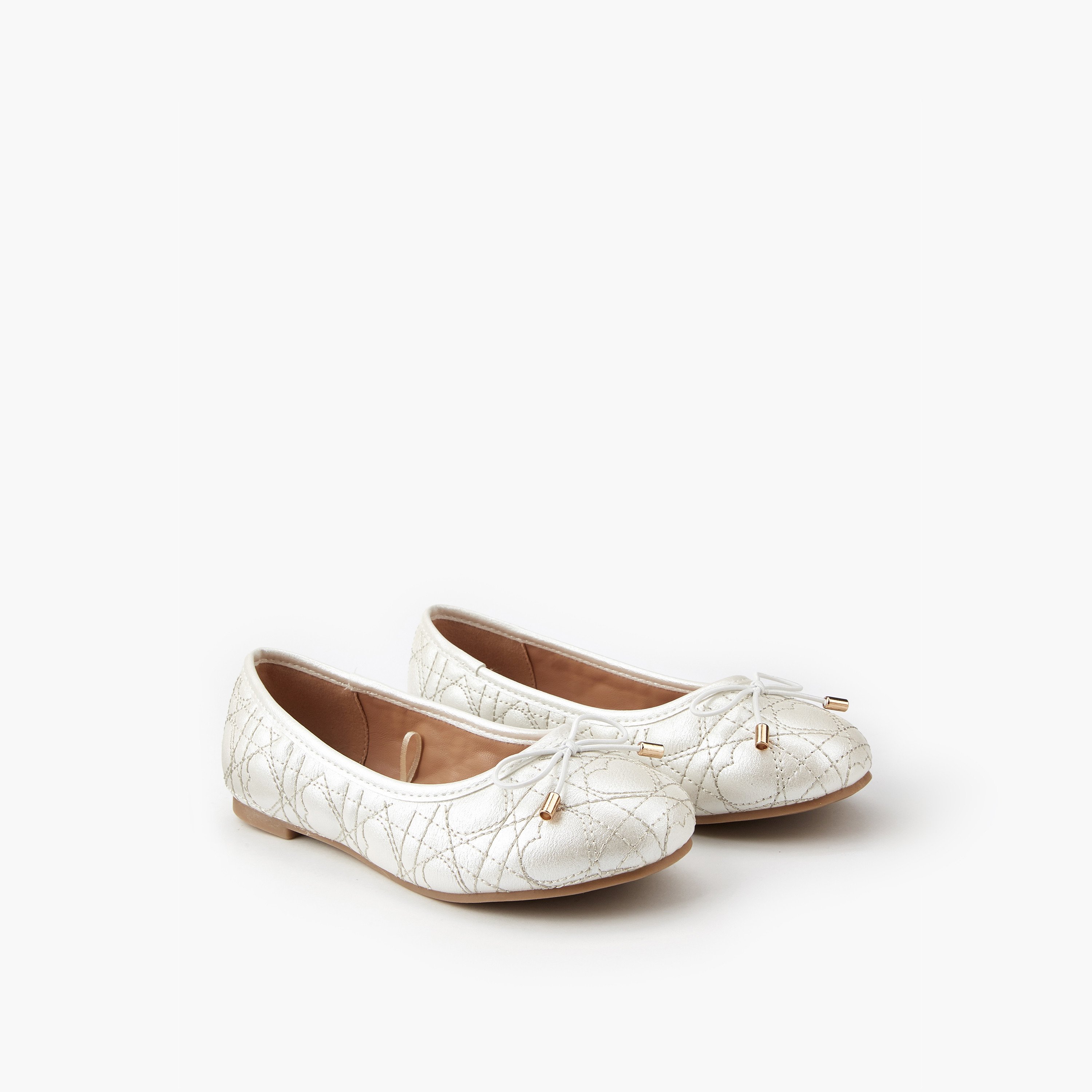 حذاء باليرينا مبطن للبنات من ليتل ميسي-girls-shoes-ballerinas-image-1