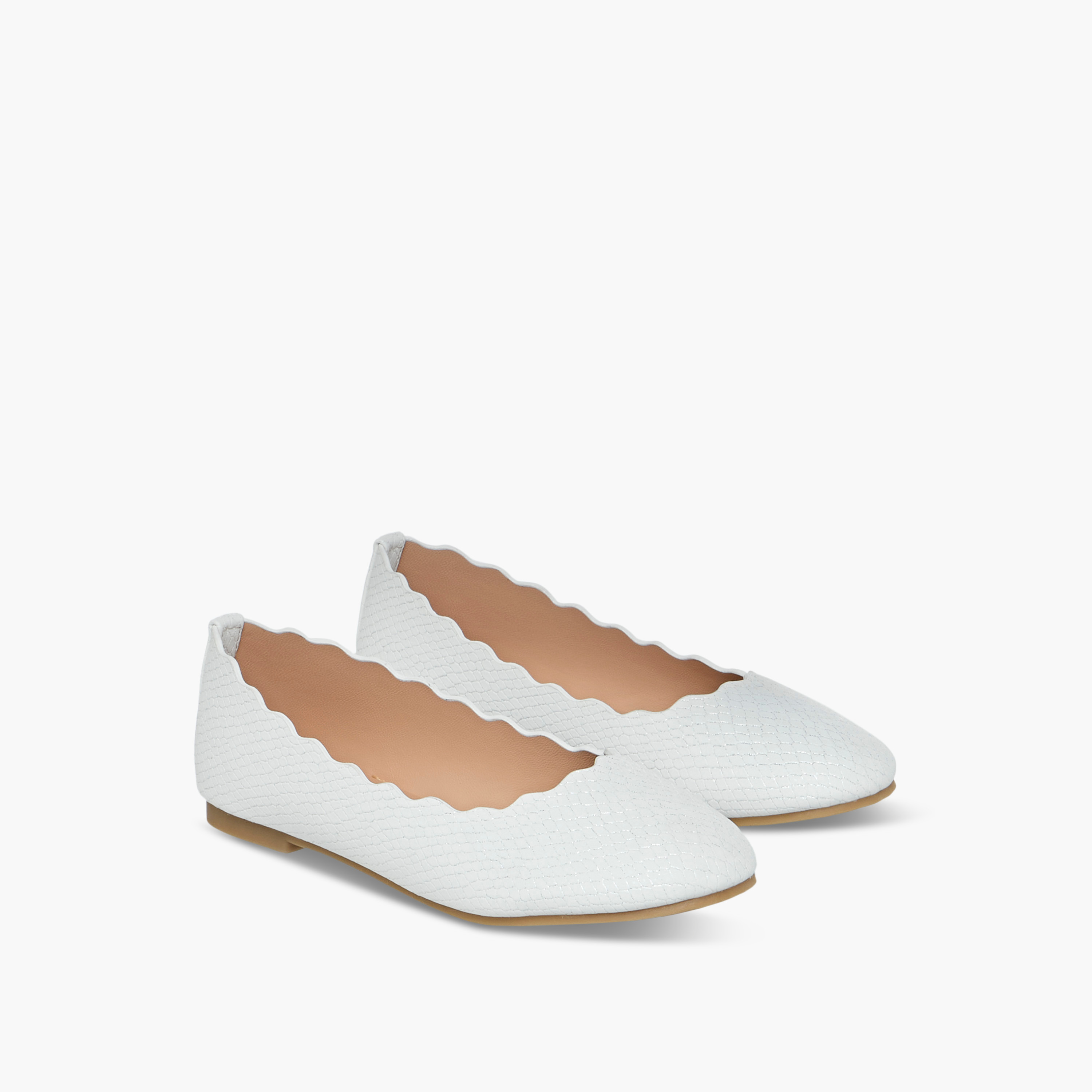 Little Missy Textured Slip-On Ballerina Shoes-girls-shoes-ballerinas-image-1