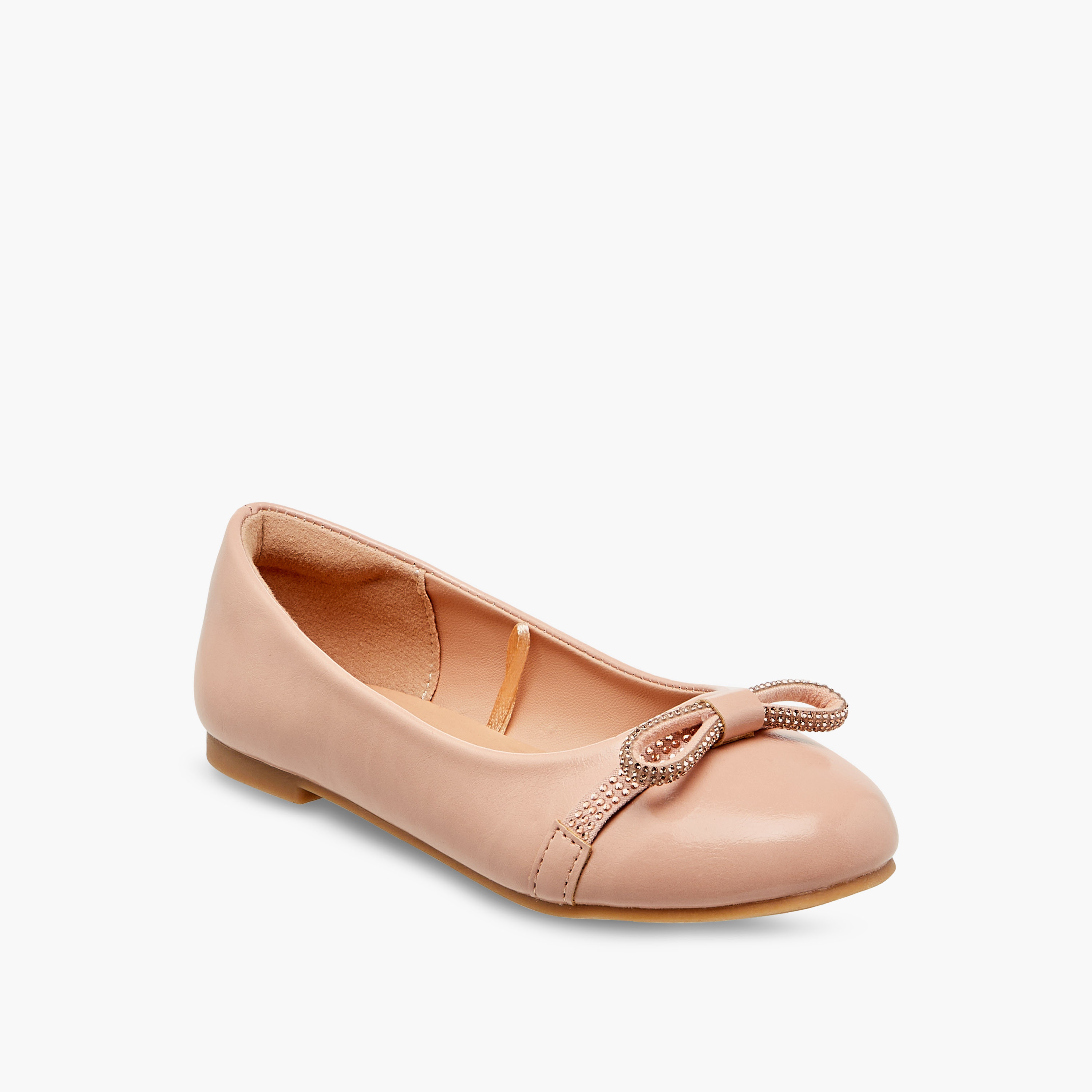 Little Missy Bow Embellished Ballerina Shoes-girls-shoes-ballerinas-image-2