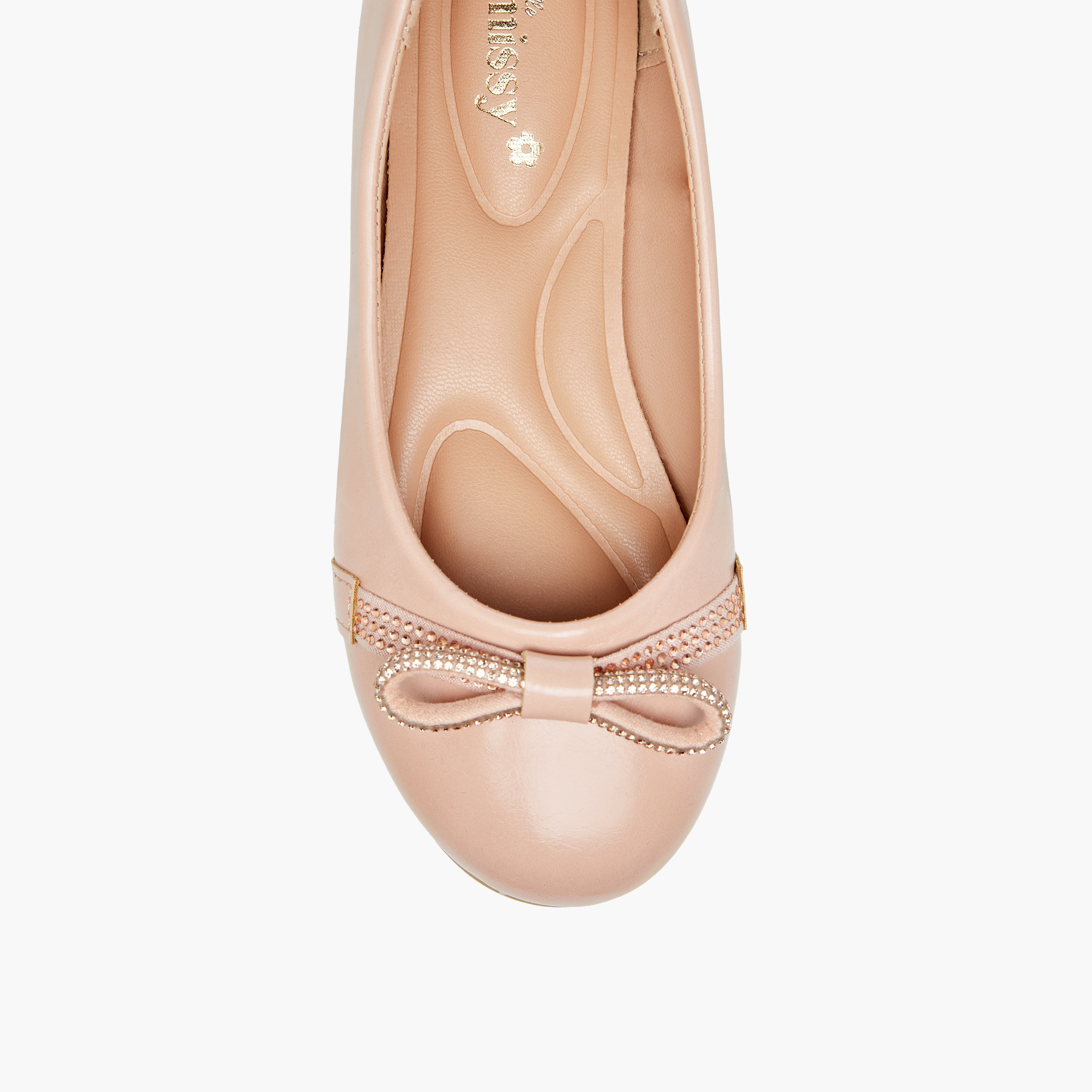 Little Missy Bow Embellished Ballerina Shoes-girls-shoes-ballerinas-image-4