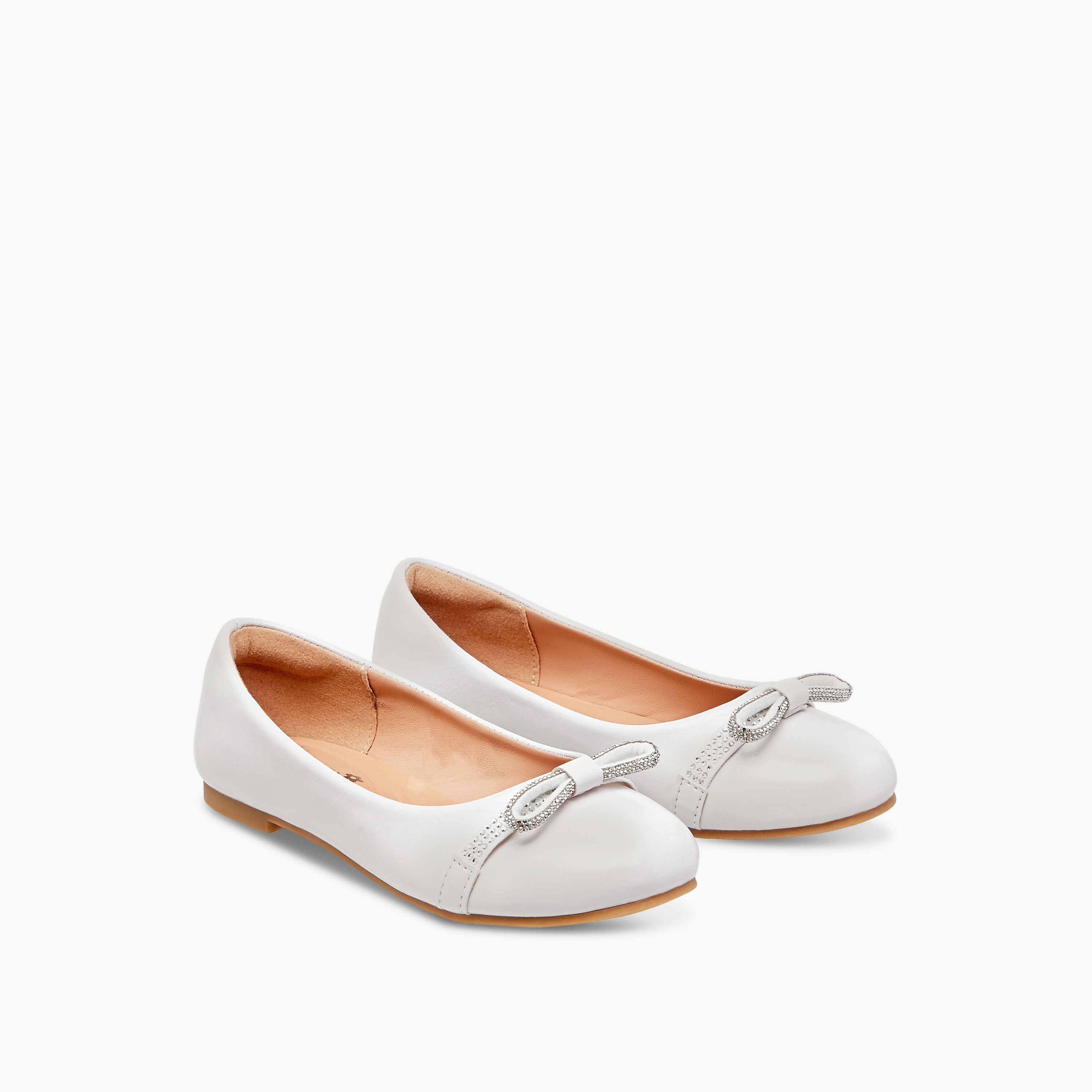 Little Missy Bow Embellished Ballerina Shoes-girls-shoes-ballerinas-image-1