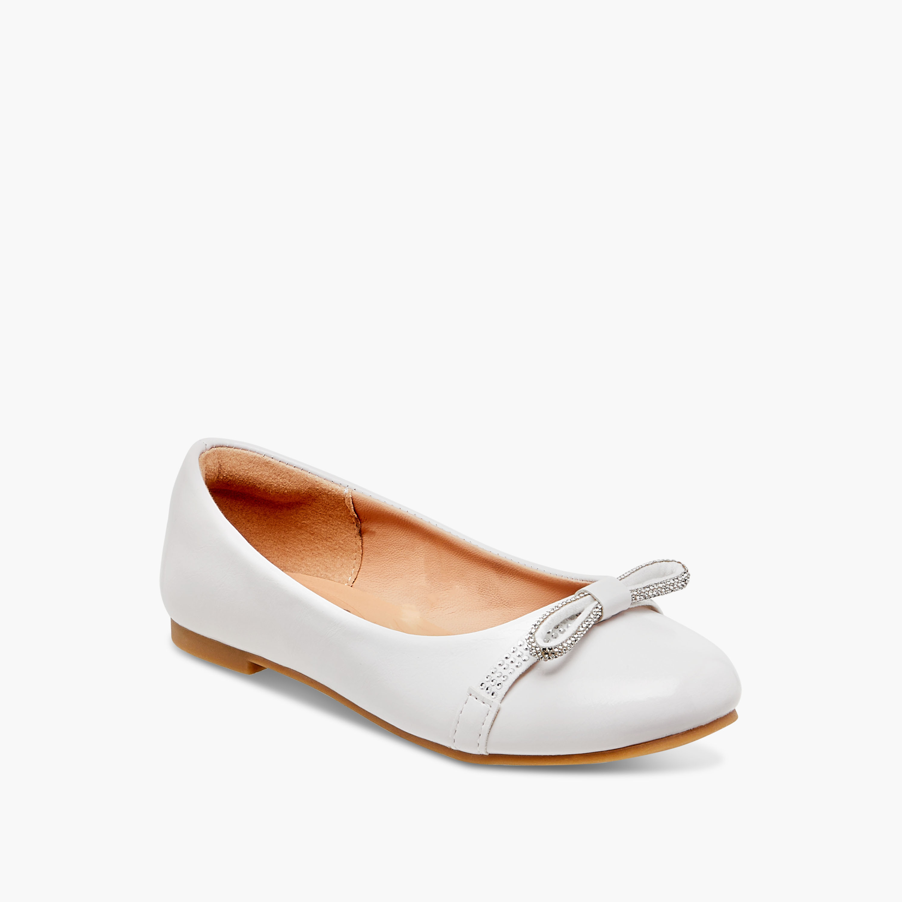 Little Missy Bow Embellished Ballerina Shoes-girls-shoes-ballerinas-image-2