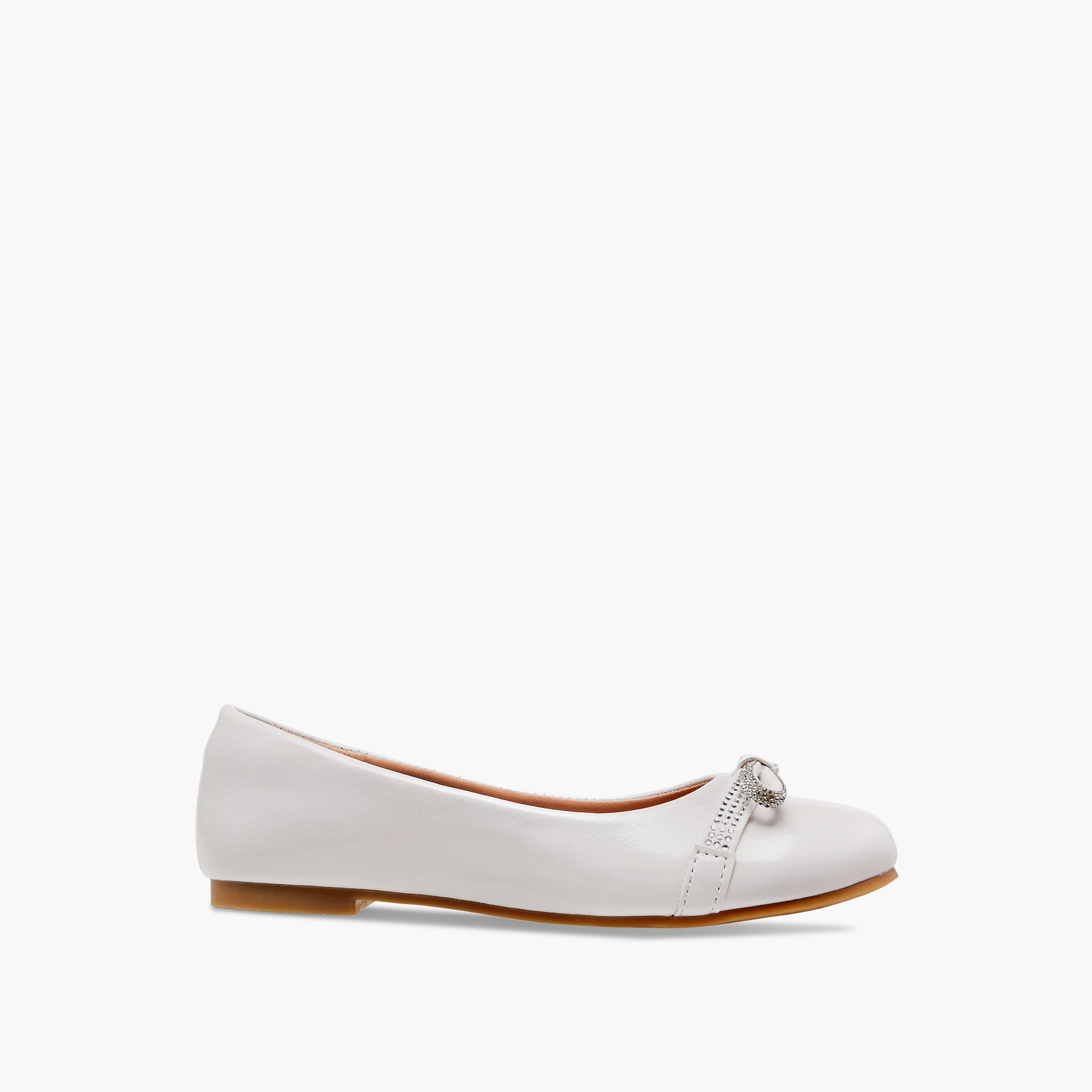 Little Missy Bow Embellished Ballerina Shoes-girls-shoes-ballerinas-image-3
