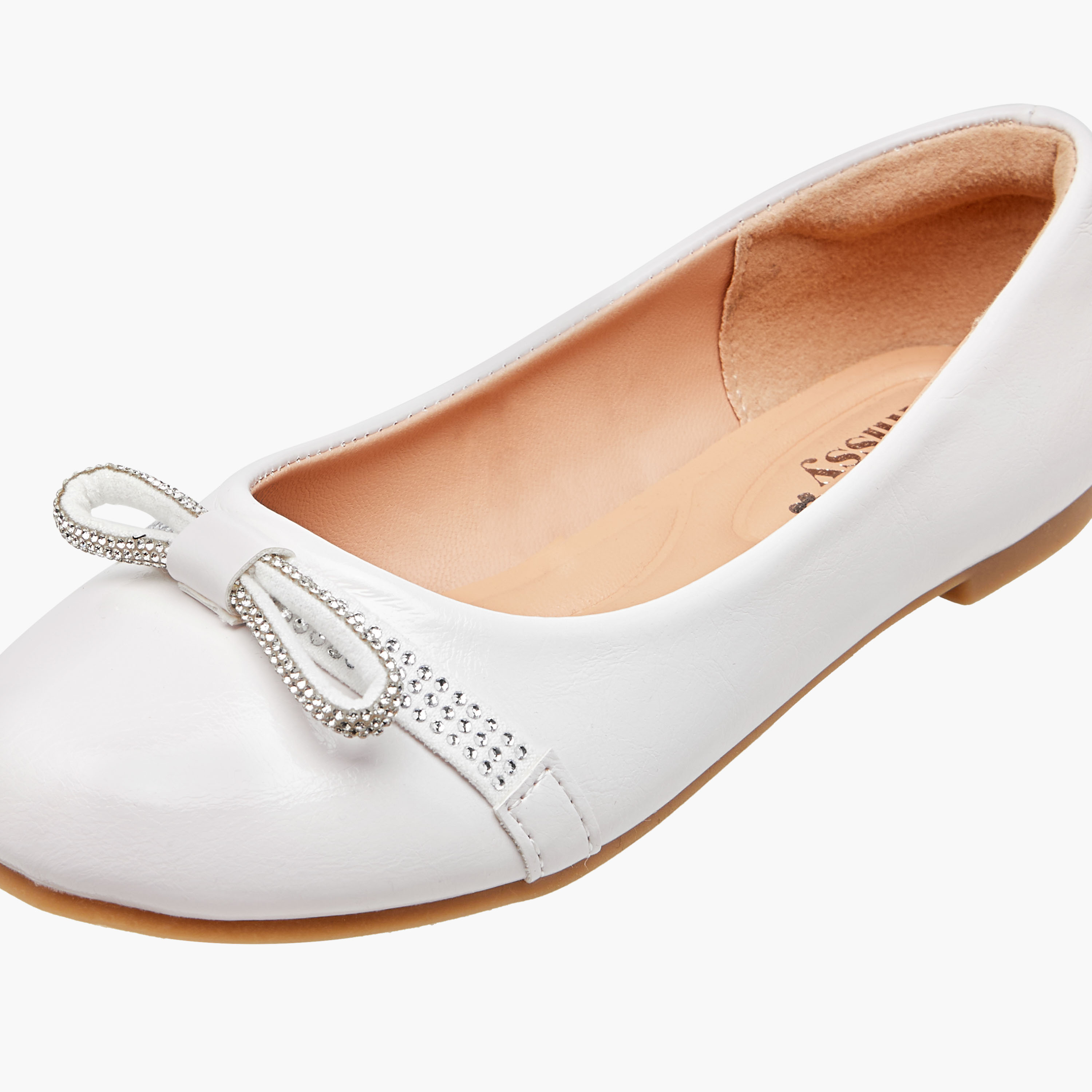 Little Missy Bow Embellished Ballerina Shoes-girls-shoes-ballerinas-image-6