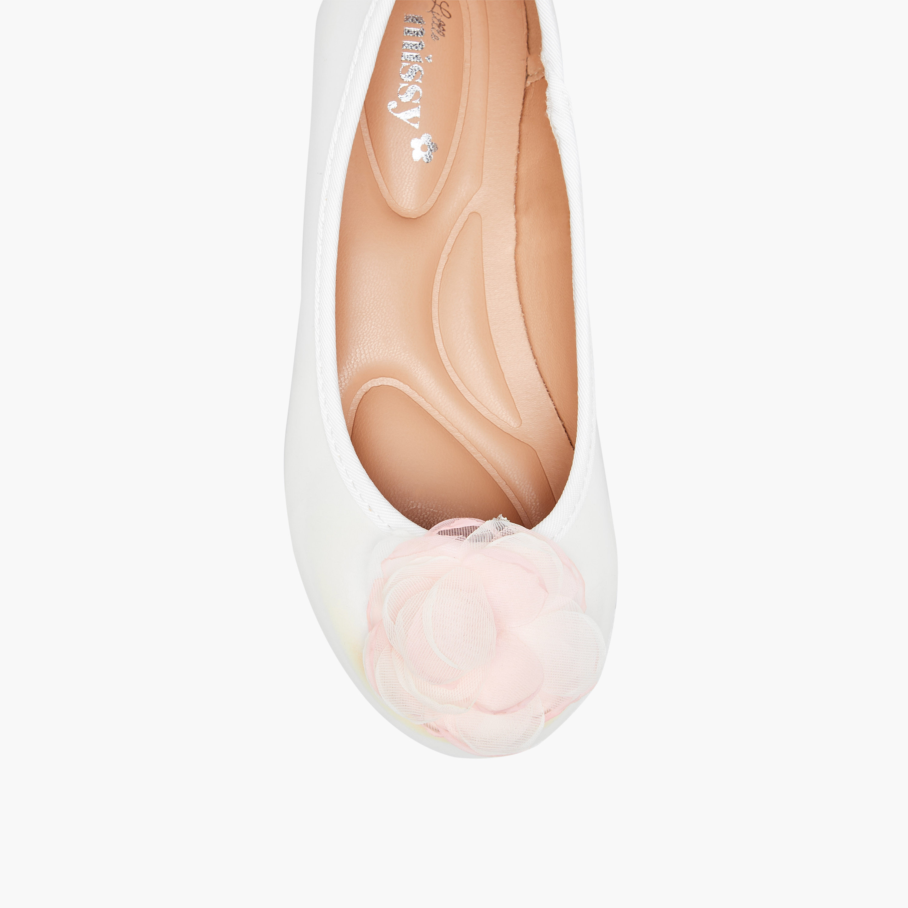 Little Missy Floral Accent Slip-On Ballerina Shoes-girls-shoes-ballerinas-image-4