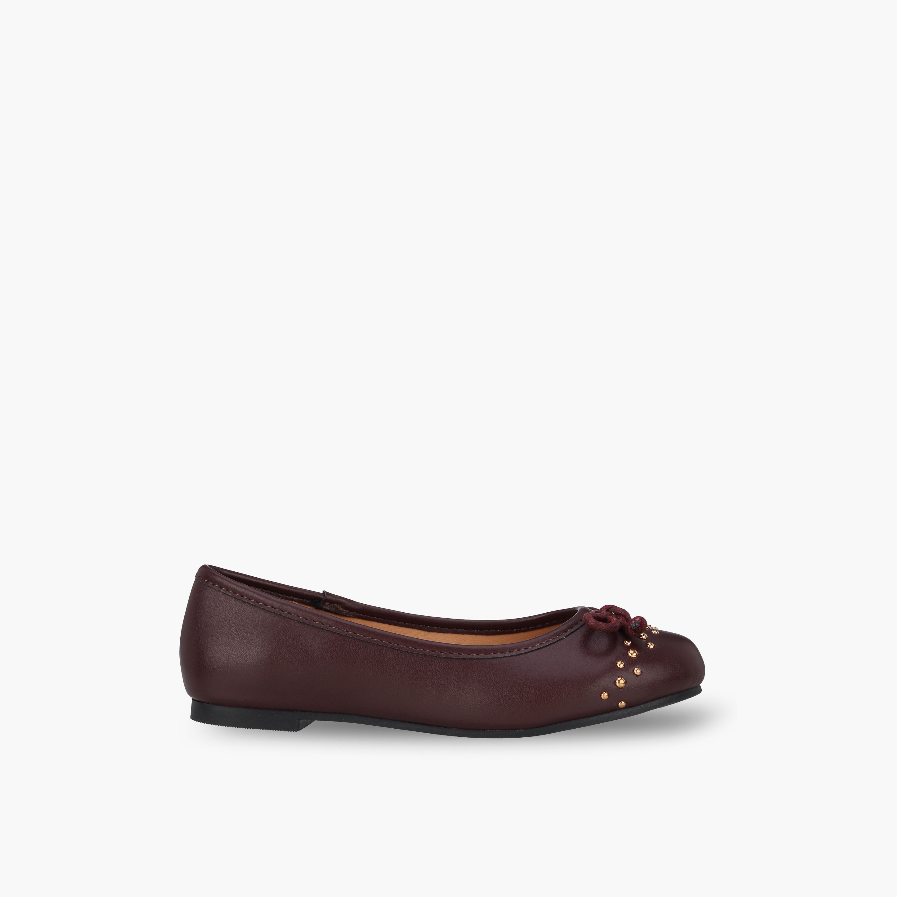 Little Missy Girls Studded Bow Accent Ballerina Shoes-girls-shoes-ballerinas-image-3