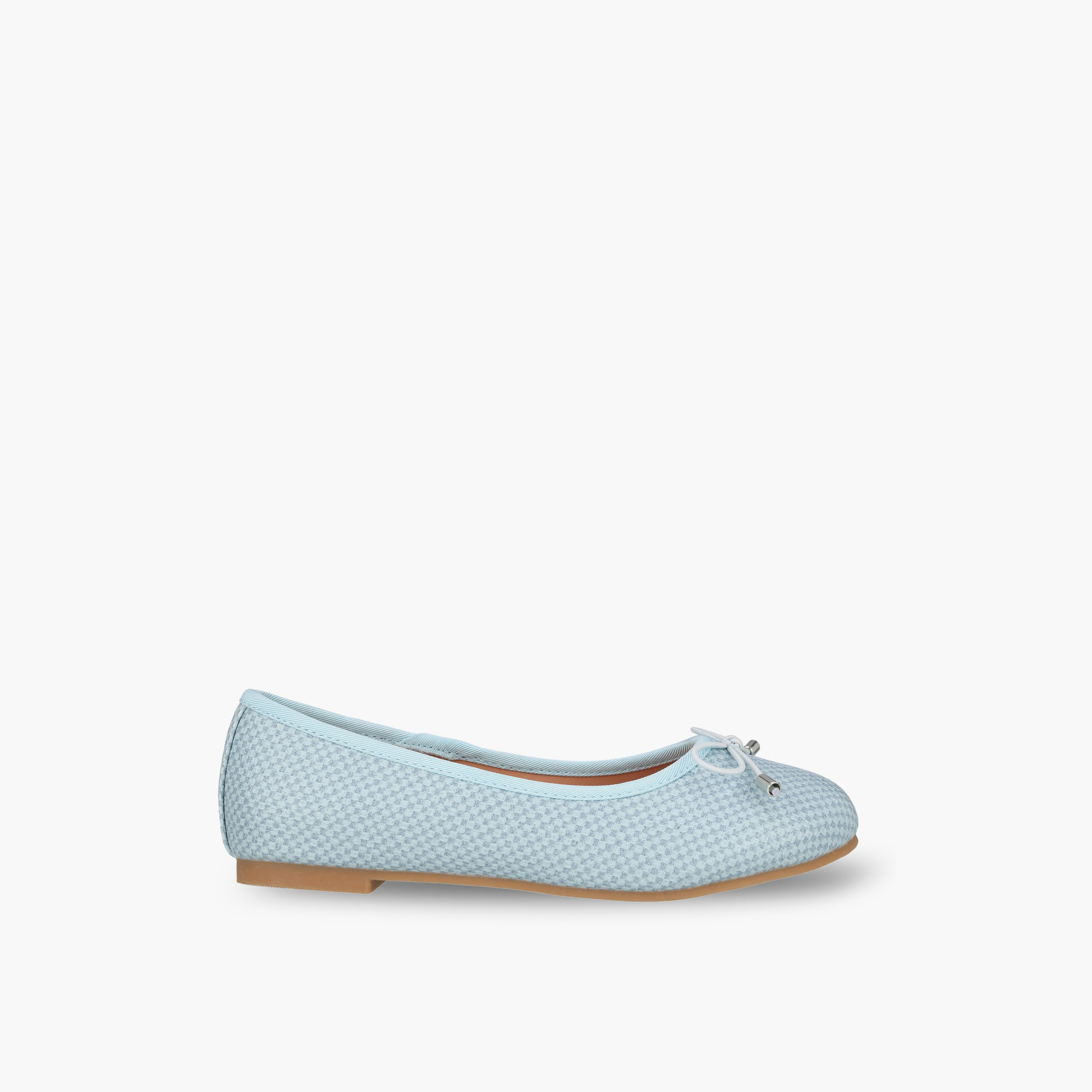 حذاء باليرينا بنقشة كاروهات وفيونكة للبنات من ليتل ميسي-girls-shoes-ballerinas-image-3