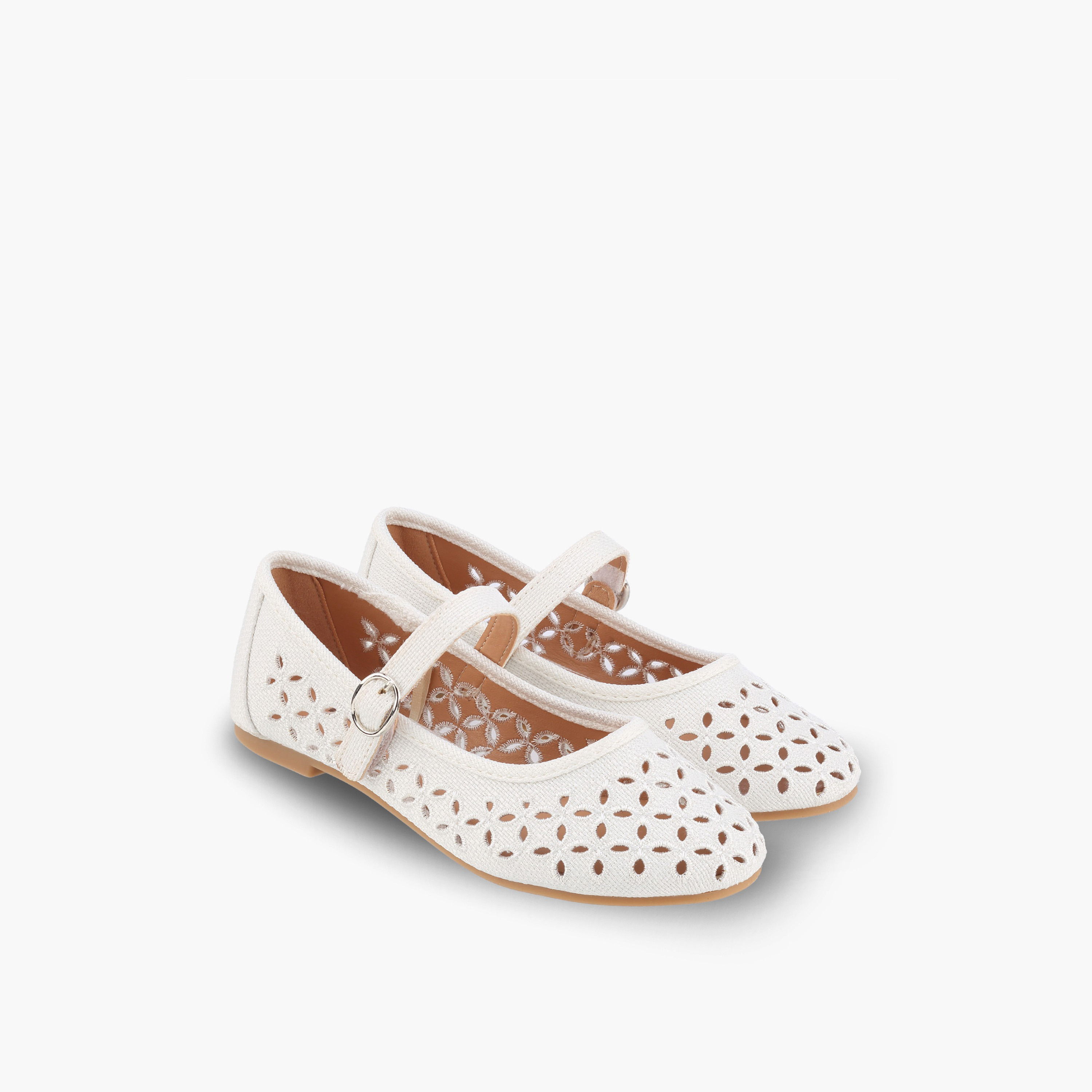 Little Missy Girls Laser Cut Mary Jane Shoes-girls-shoes-maryjanes-image-1