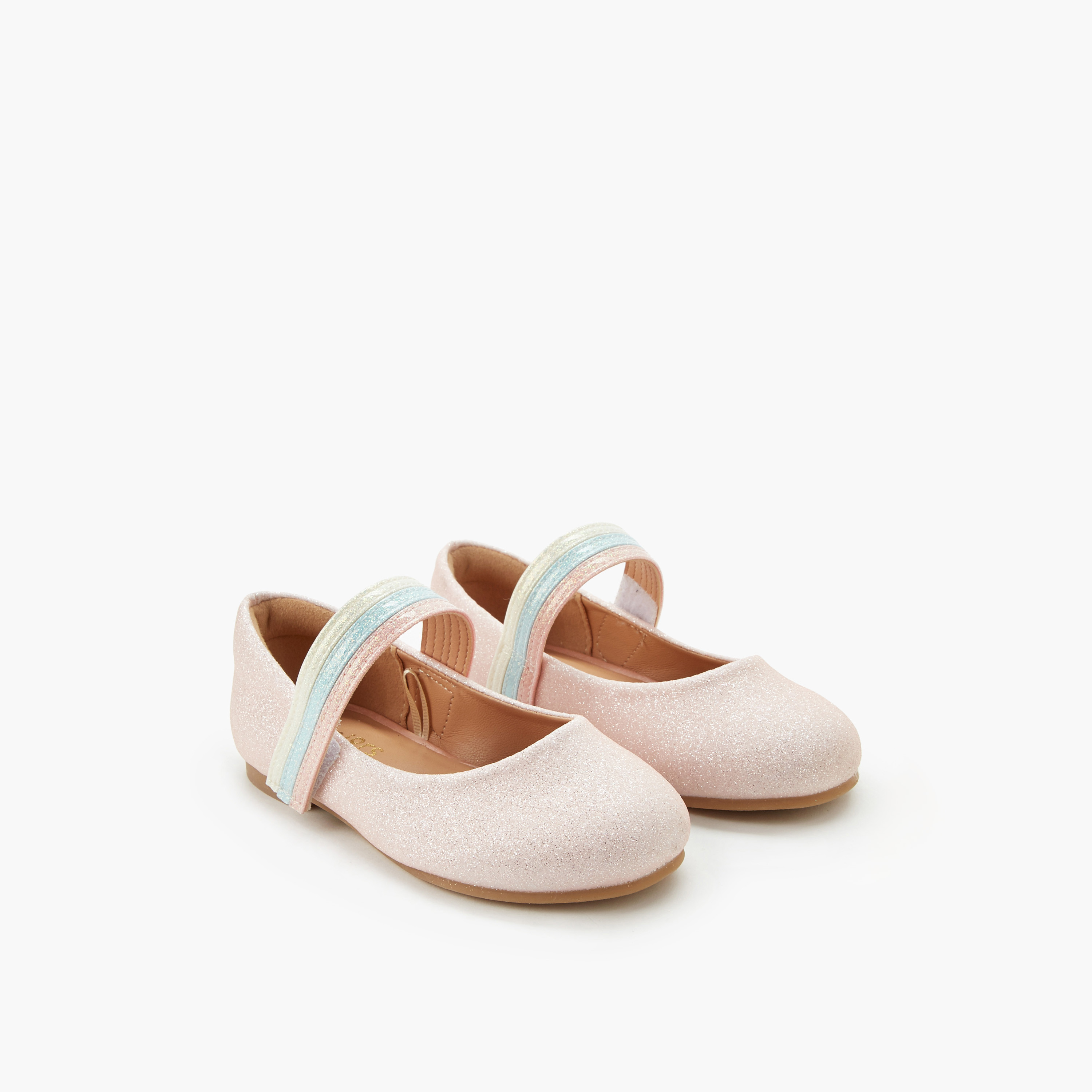 حذاء باليرينا بشريط إغلاق لاصق للبنات من جونيورز-girls-shoes-ballerinas-image-1