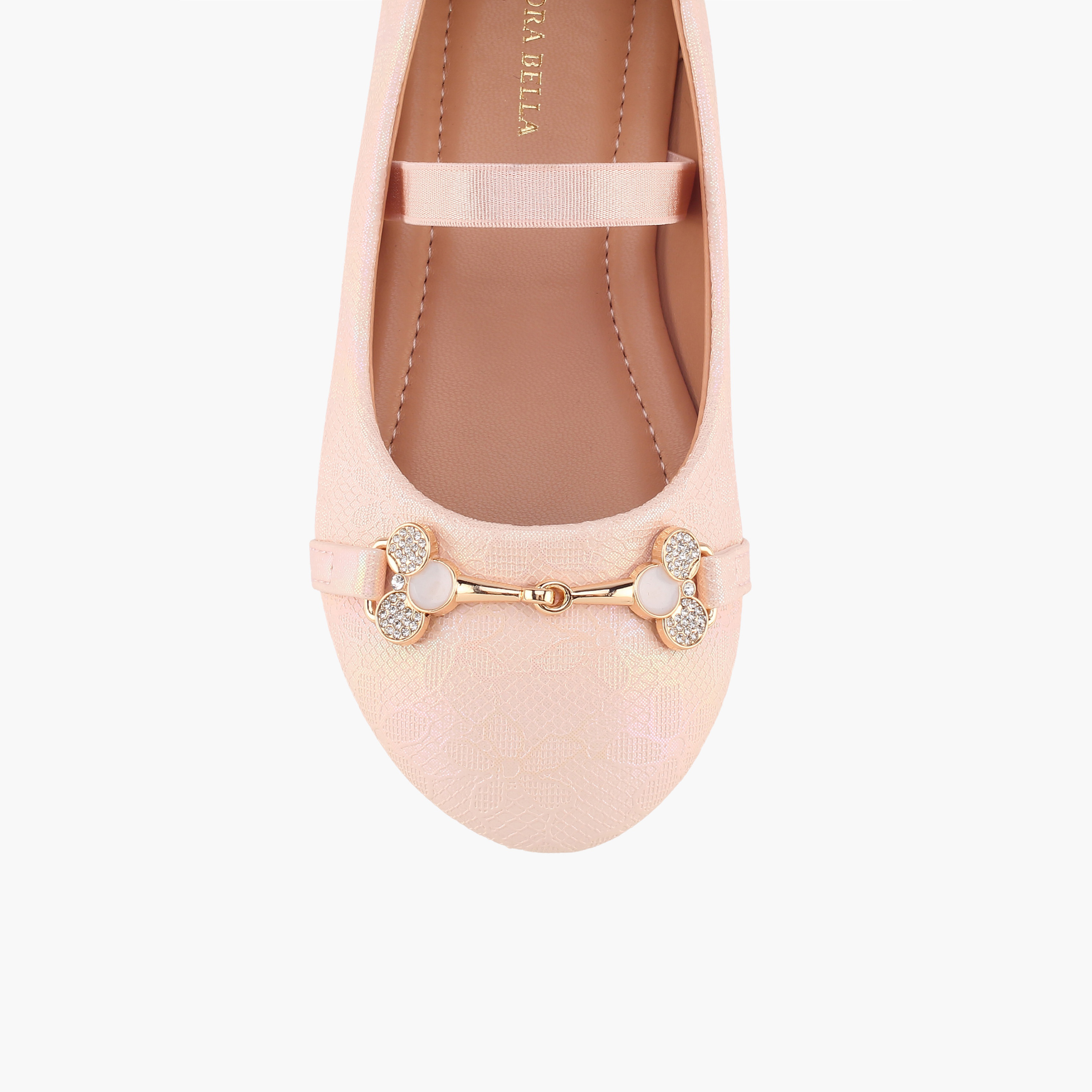 حذاء باليرينا بتزيينات إبزيم للبنات من فلورا بيلا-girls-shoes-ballerinas-image-4