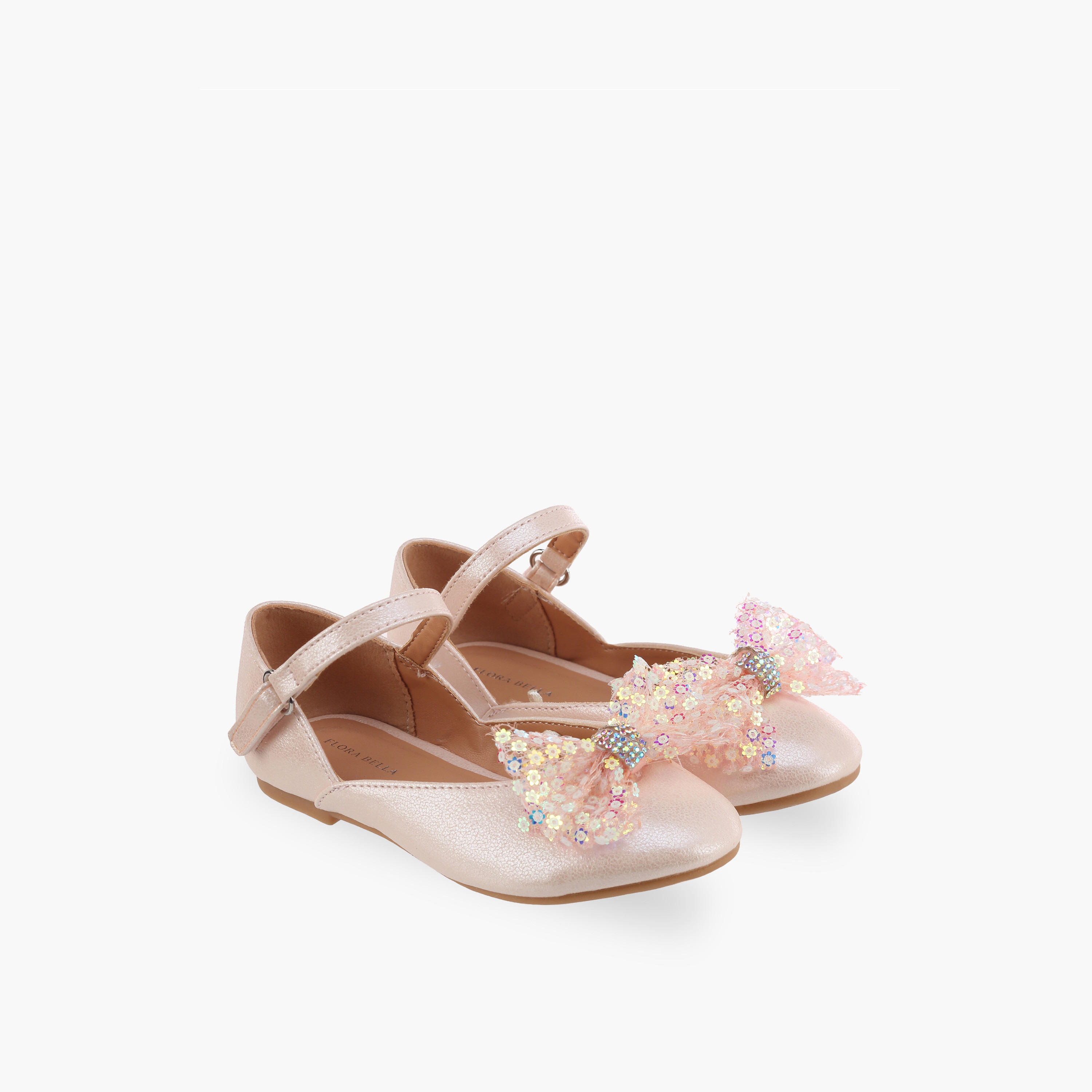 حذاء باليرينا بشريط لاصق للبنات من فلورا بيلا-girls-shoes-ballerinas-image-1