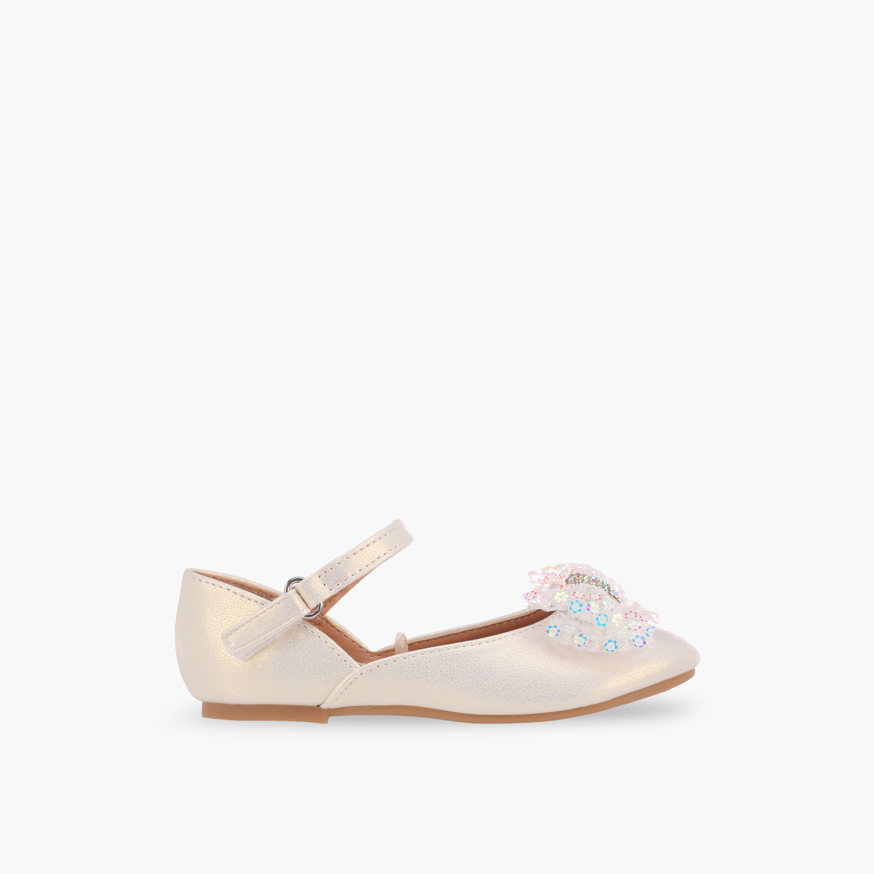 Flora Bella Girls Hook & Loop Ballerina Shoes-girls-shoes-ballerinas-image-3