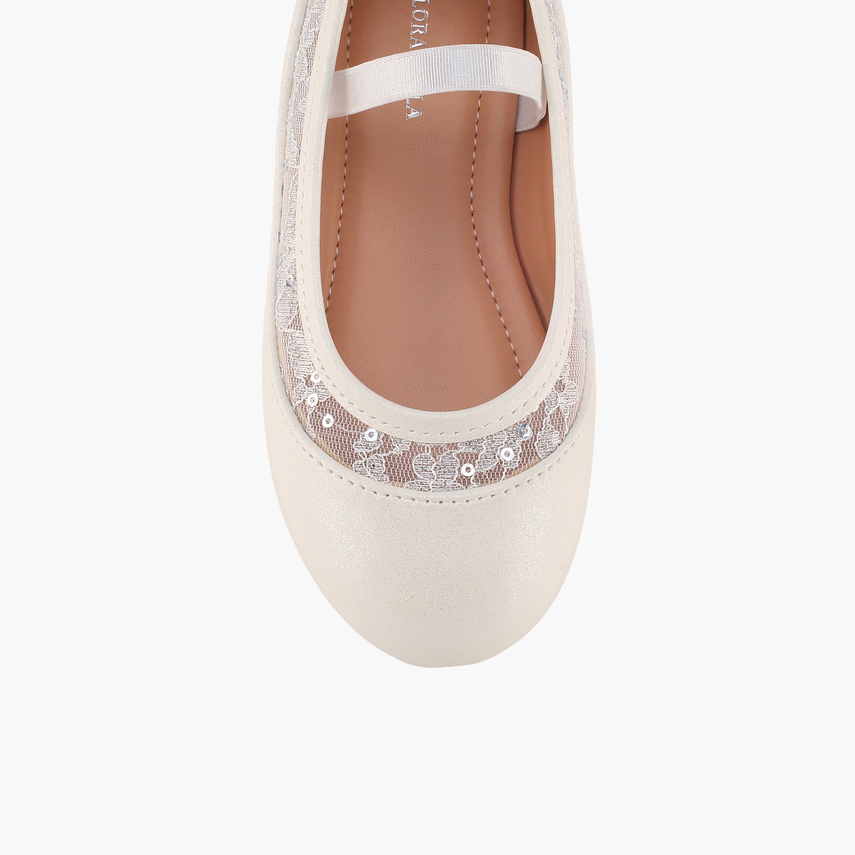 حذاء باليرينا بحافة دانتيل للبنات من فلورا بيلا-girls-shoes-ballerinas-image-4
