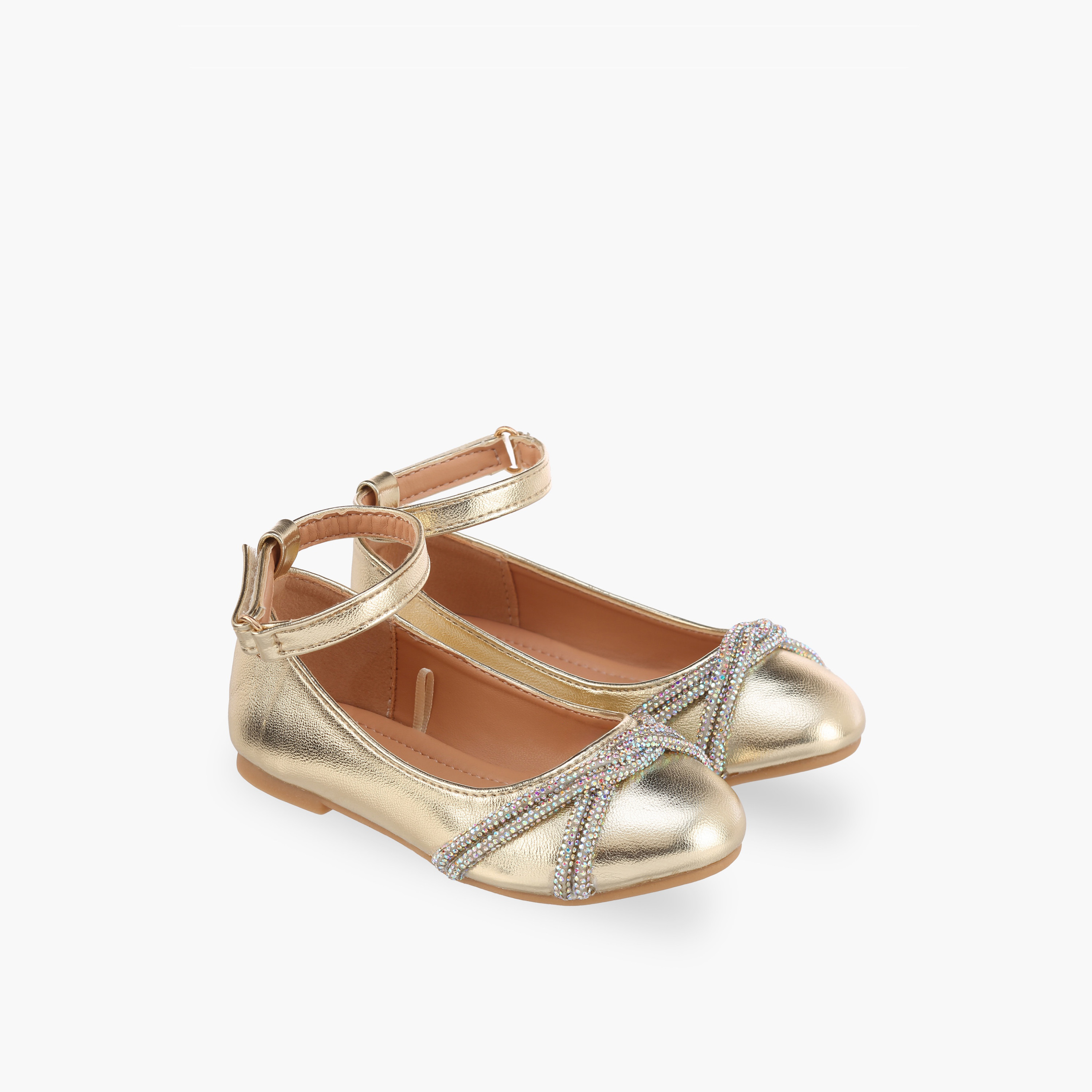 Flora Bella Girls Embellished Hook & Loop Mary Jane Shoes-girls-shoes-maryjanes-image-1