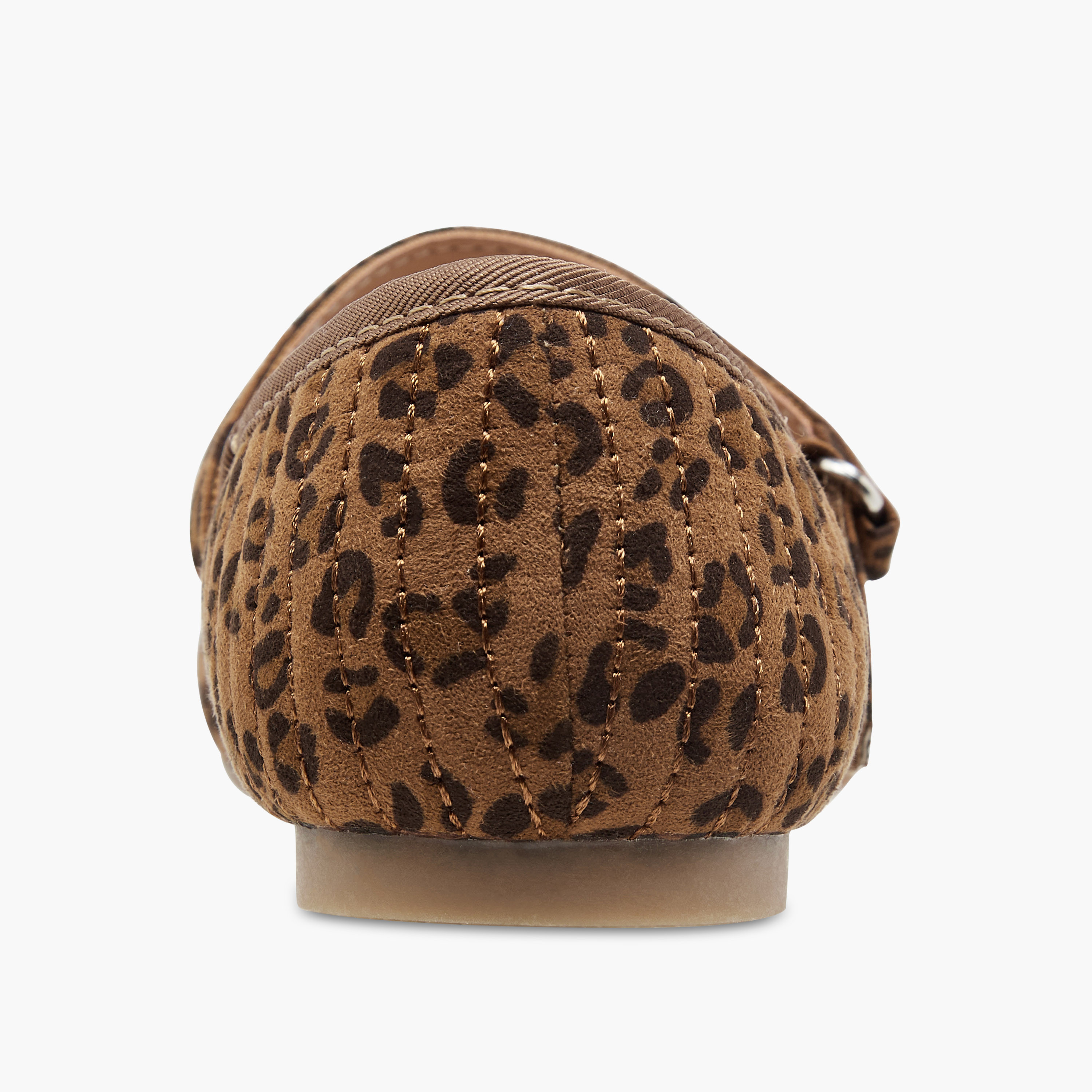 Juniors Animal Print Ballerina Shoes with Hook and Loop Closure-girls-shoes-maryjanes-image-5