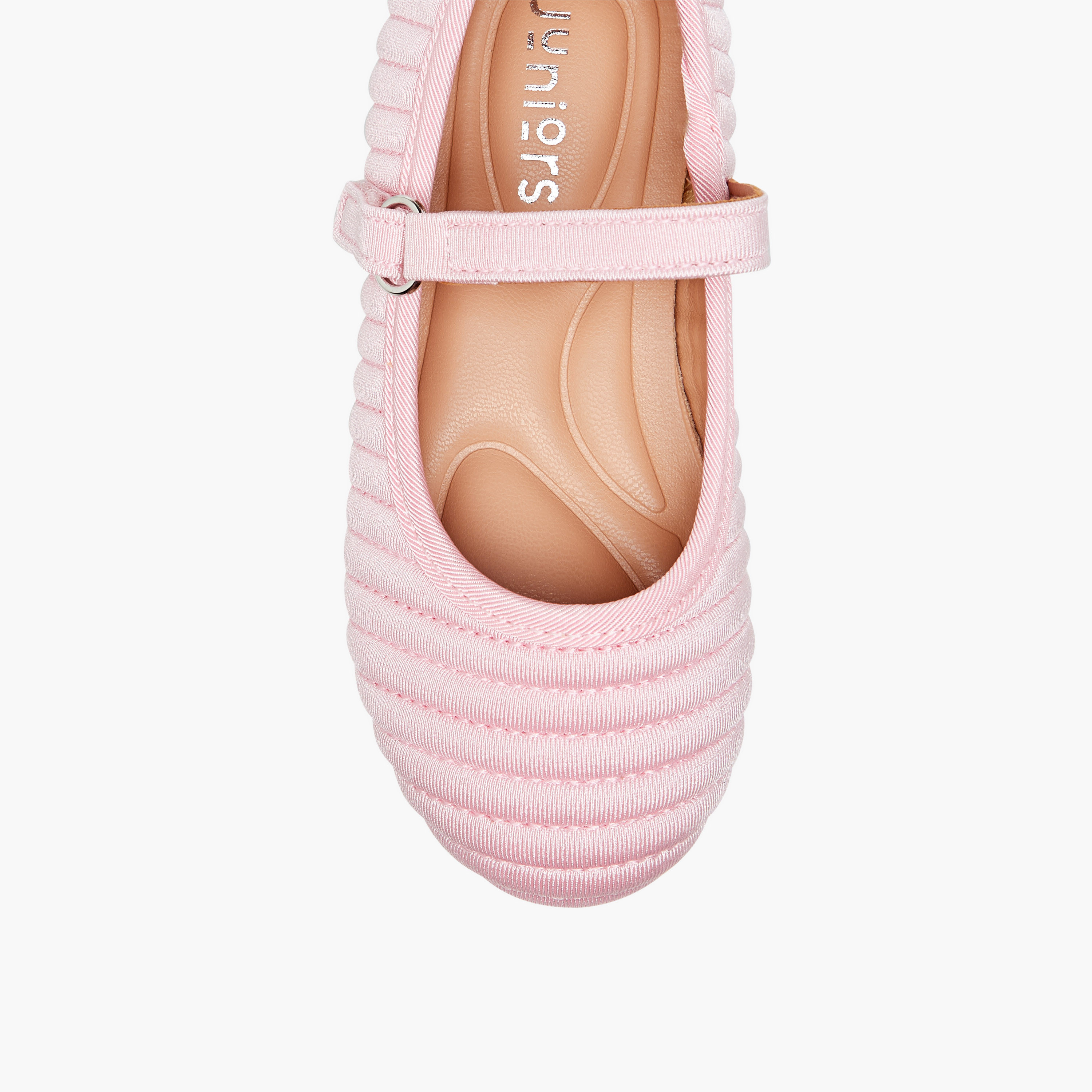 Juniors Stich Detail Ballerina Shoes with Hook and Loop Closure-girls-shoes-ballerinas-image-4