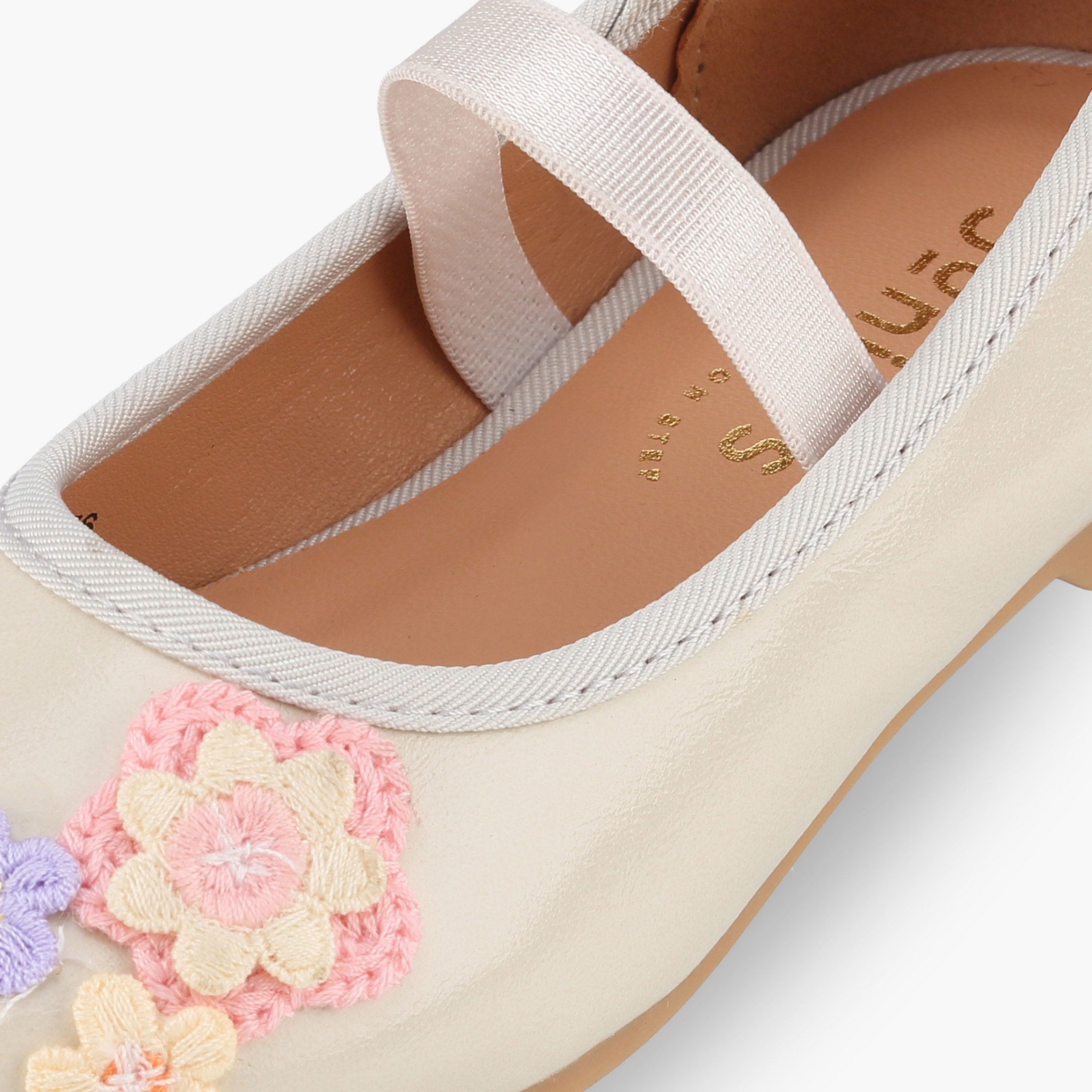 Juniors Girls Floral Applique Ballerina Shoes-girls-shoes-ballerinas-image-6