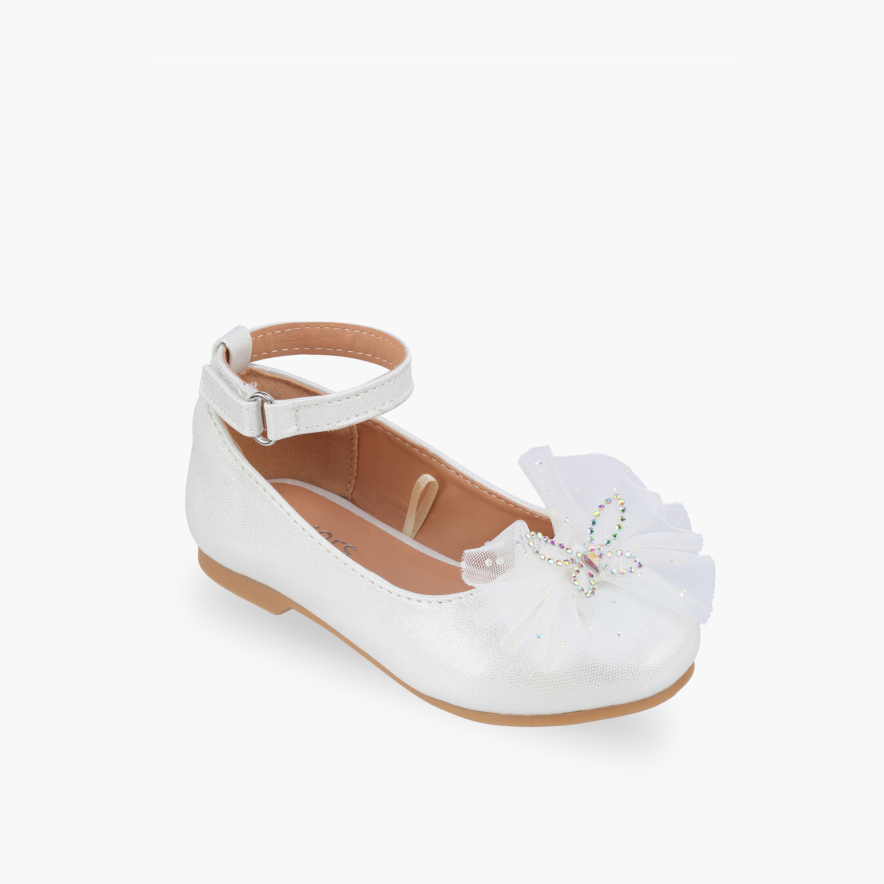 Juniors Girls Hook & Loop Ballerina Shoes-girls-shoes-ballerinas-image-2