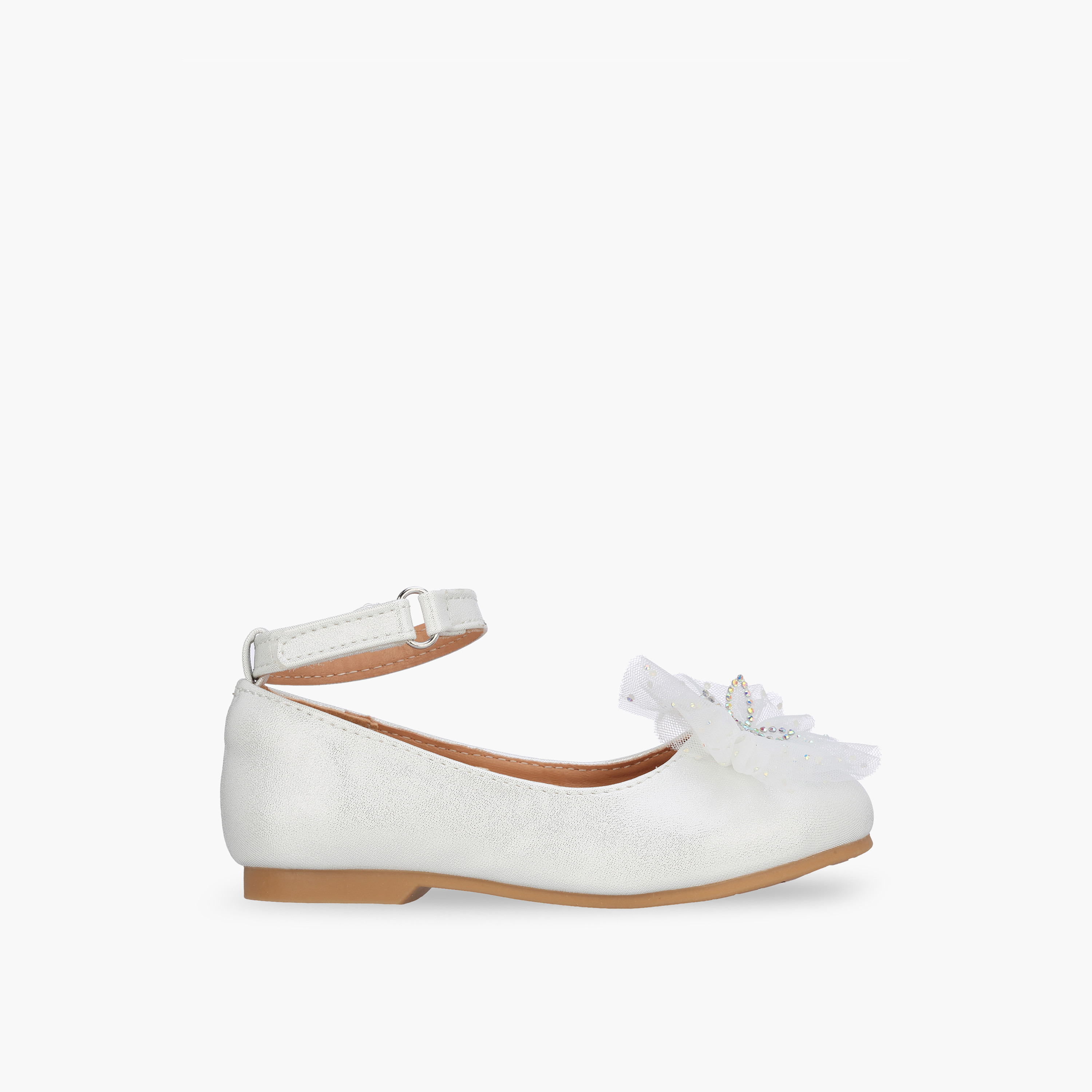 Juniors Girls Hook & Loop Ballerina Shoes-girls-shoes-ballerinas-image-3