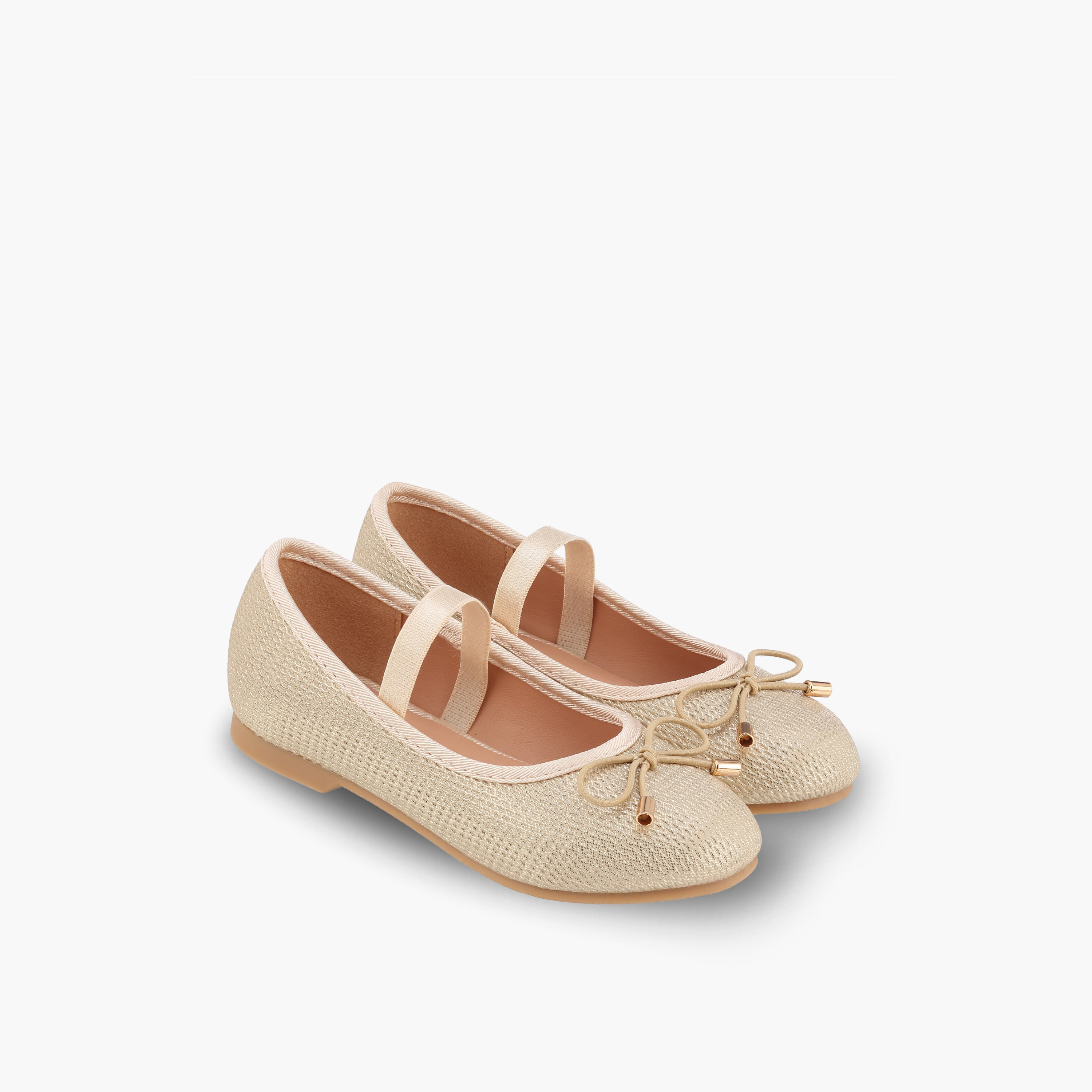 حذاء باليرينا بارز الملمس بزينة فيونكة من جونيورز-girls-shoes-ballerinas-image-1