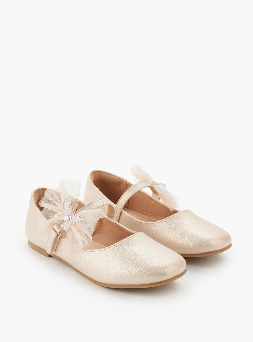 حذاء باليرينا مزين بفراشة للبنات من سيليست-girls-shoes-maryjanes-image-1