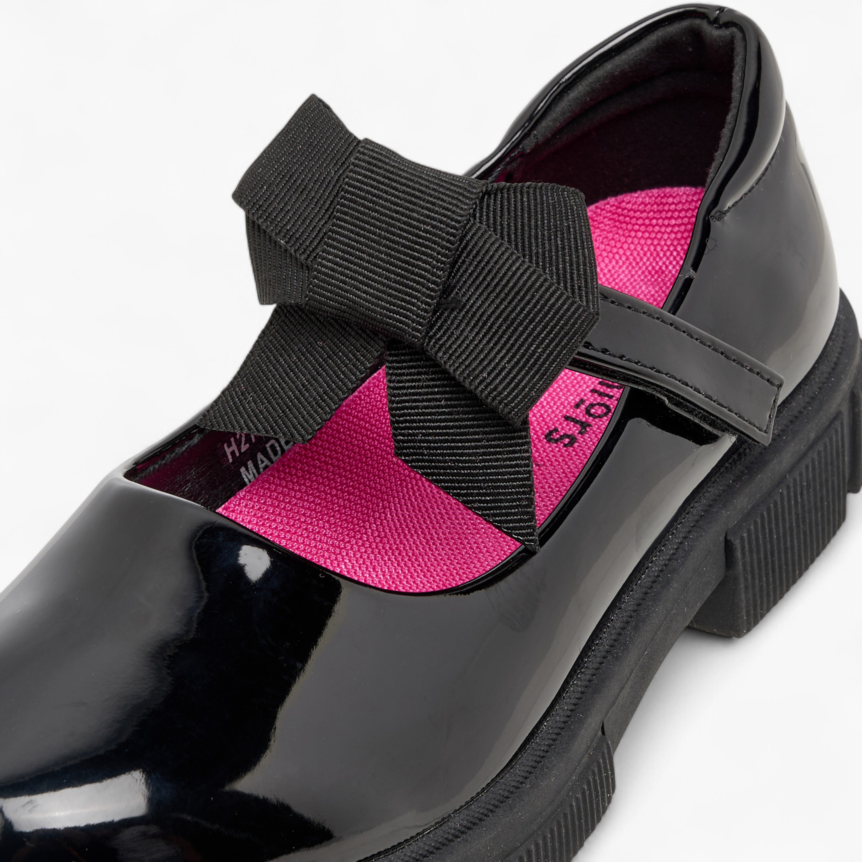 Juniors Bow Applique Mary Jane School Shoes with Hook and Loop Closure-girls-shoes-schoolshoes-image-6