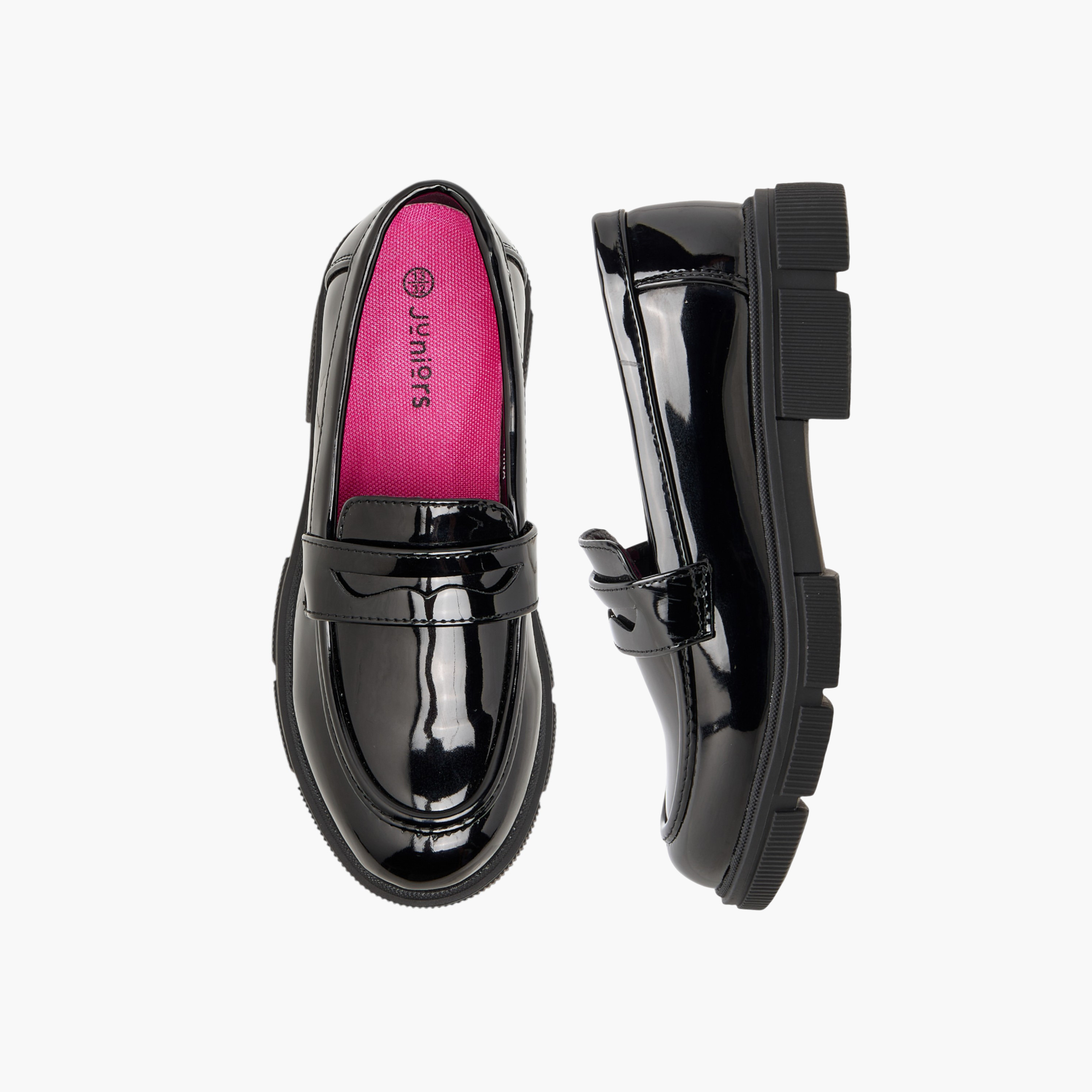 حذاء مدرسي سادة سهل الارتداء من جونيورز-girls-shoes-schoolshoes-image-5