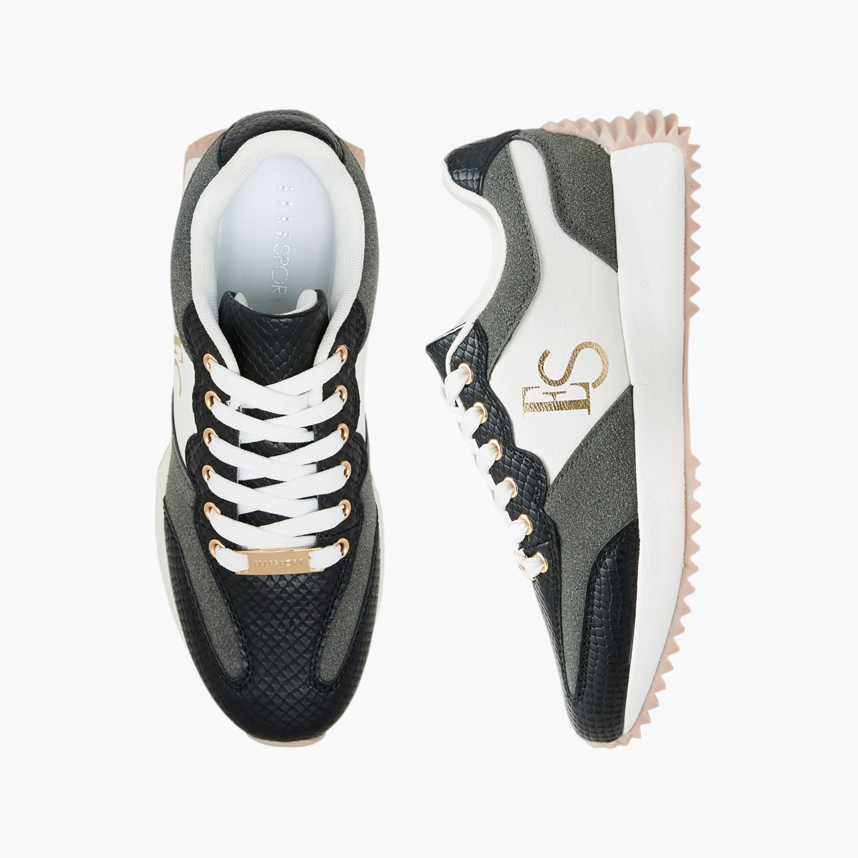 Elle Women's Panelled Lace-Up Sneakers-women-shoes-sneakers-image-1