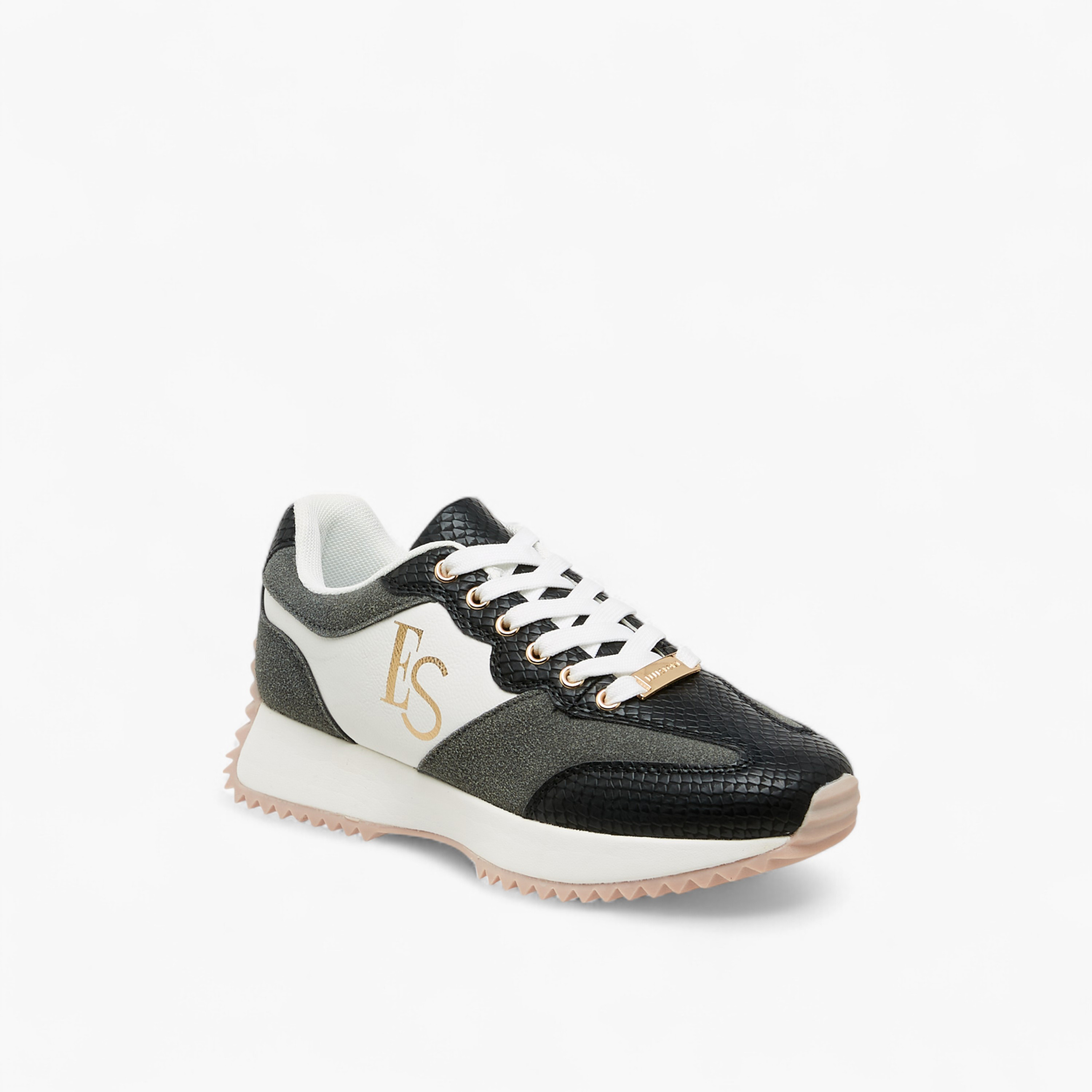 Elle Women's Panelled Lace-Up Sneakers-women-shoes-sneakers-image-2