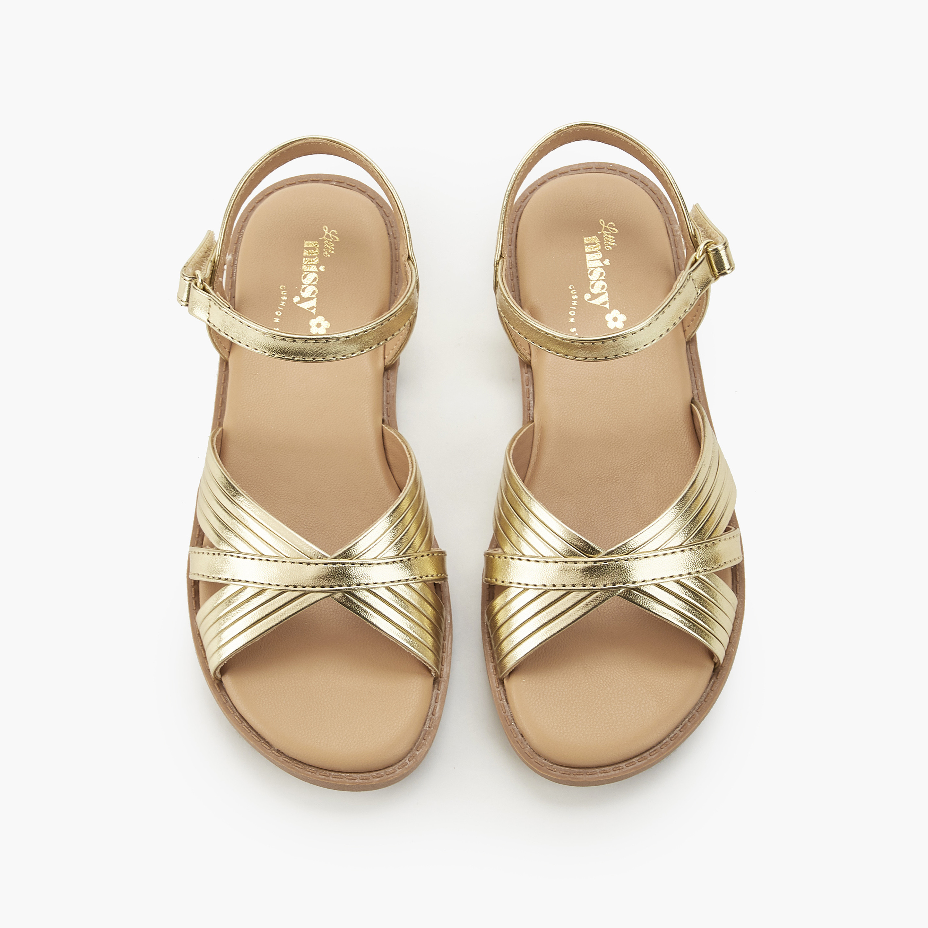 Little Missy Girls Criss-Cross Sandals-girls-shoes-sandals-image-1
