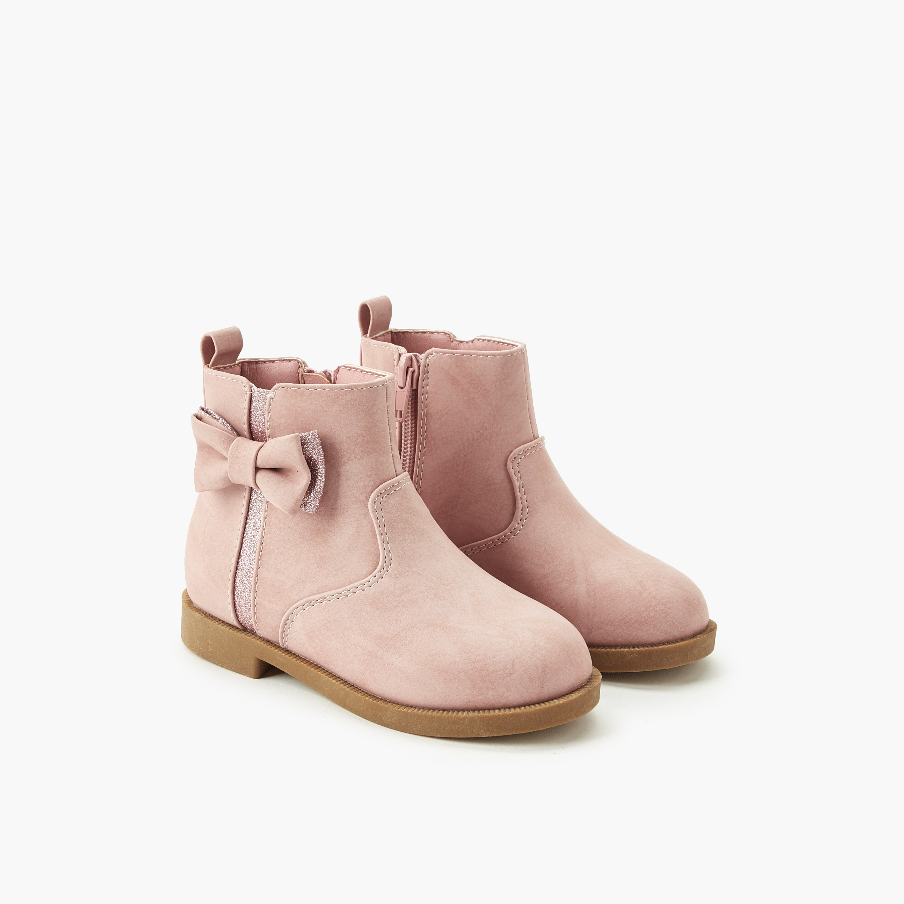 Juniors Girls Zip Closure Ankle Boots-girls-shoes-boots-image-1