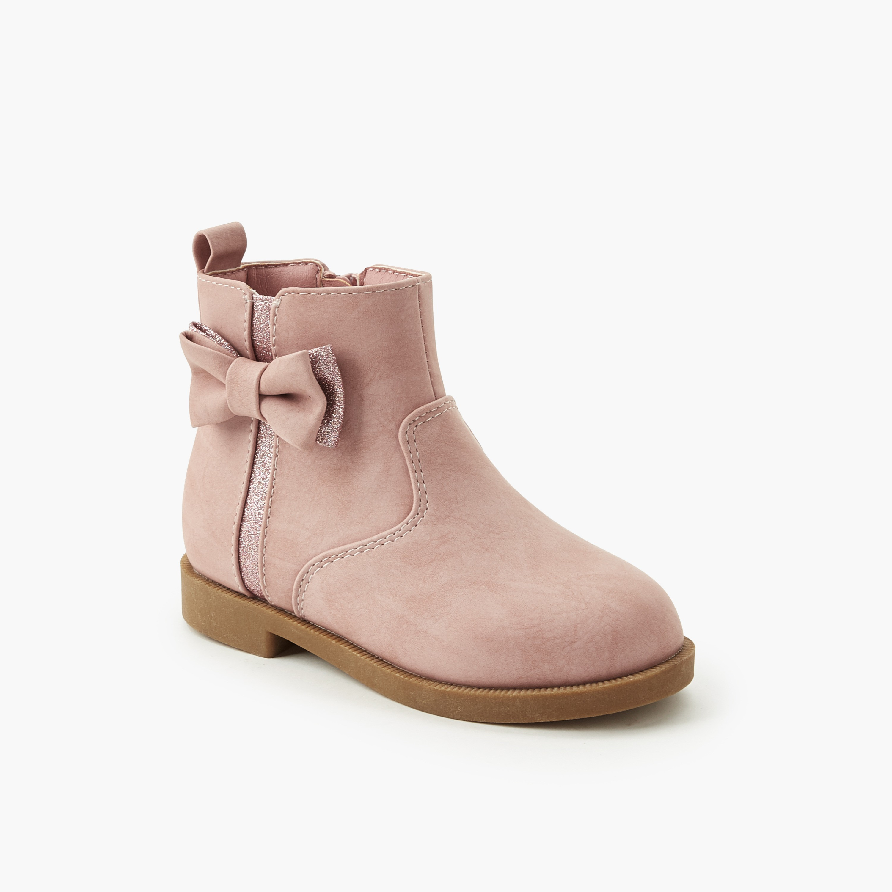 Juniors Girls Zip Closure Ankle Boots-girls-shoes-boots-image-3