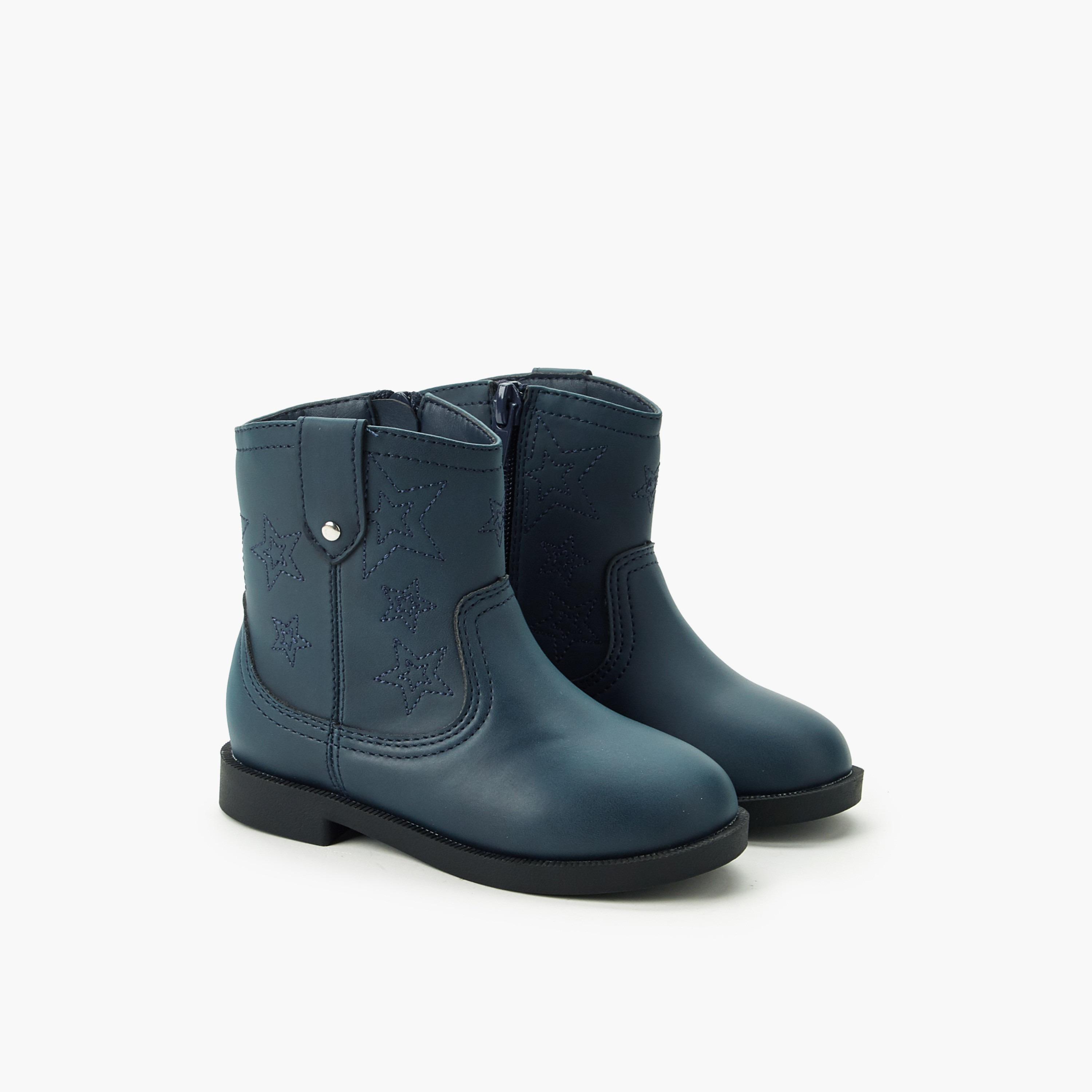 Juniors Girls Metallic Accent Ankle Boots-girls-shoes-boots-image-1