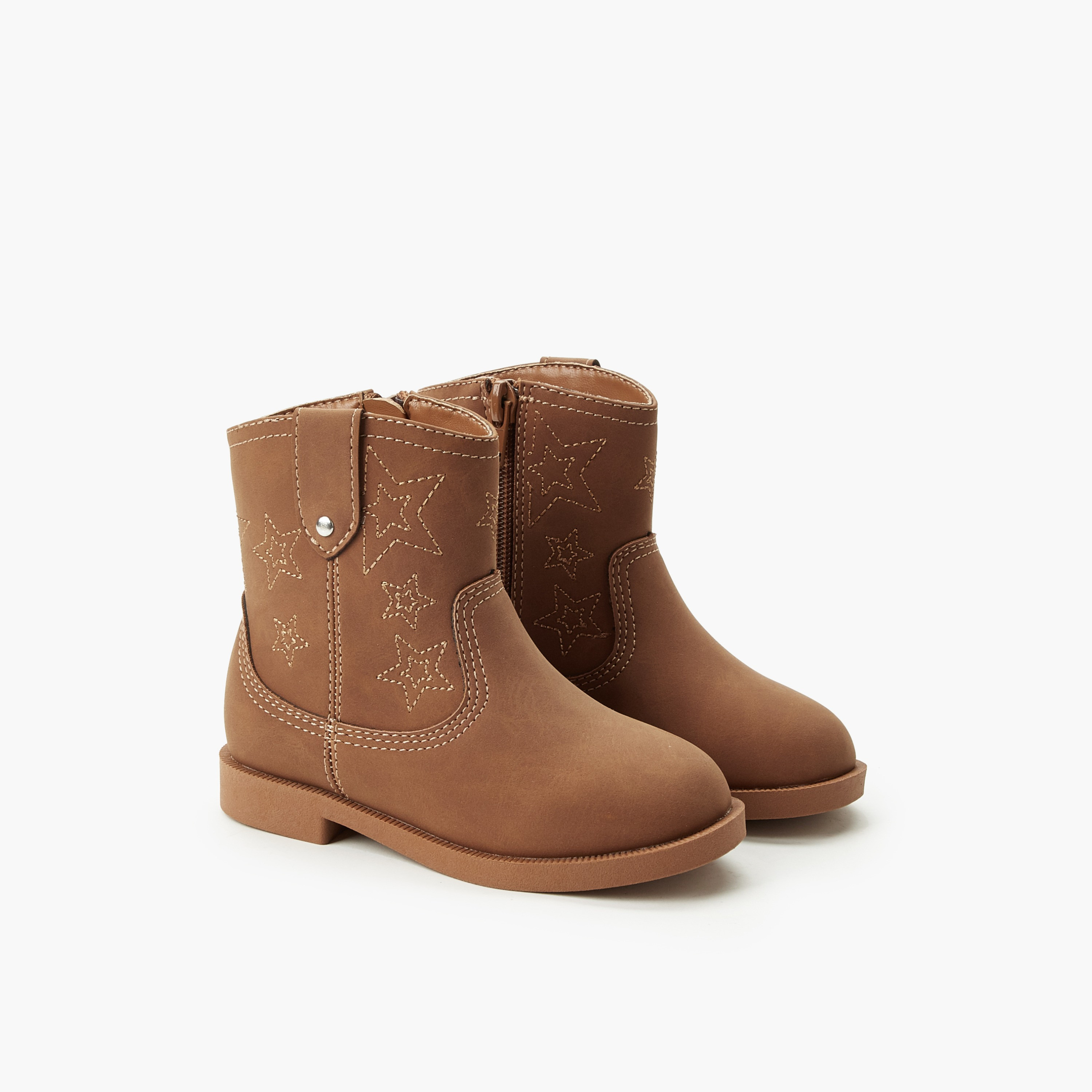 Juniors Girls Metallic Accent Ankle Boots-girls-shoes-boots-image-1