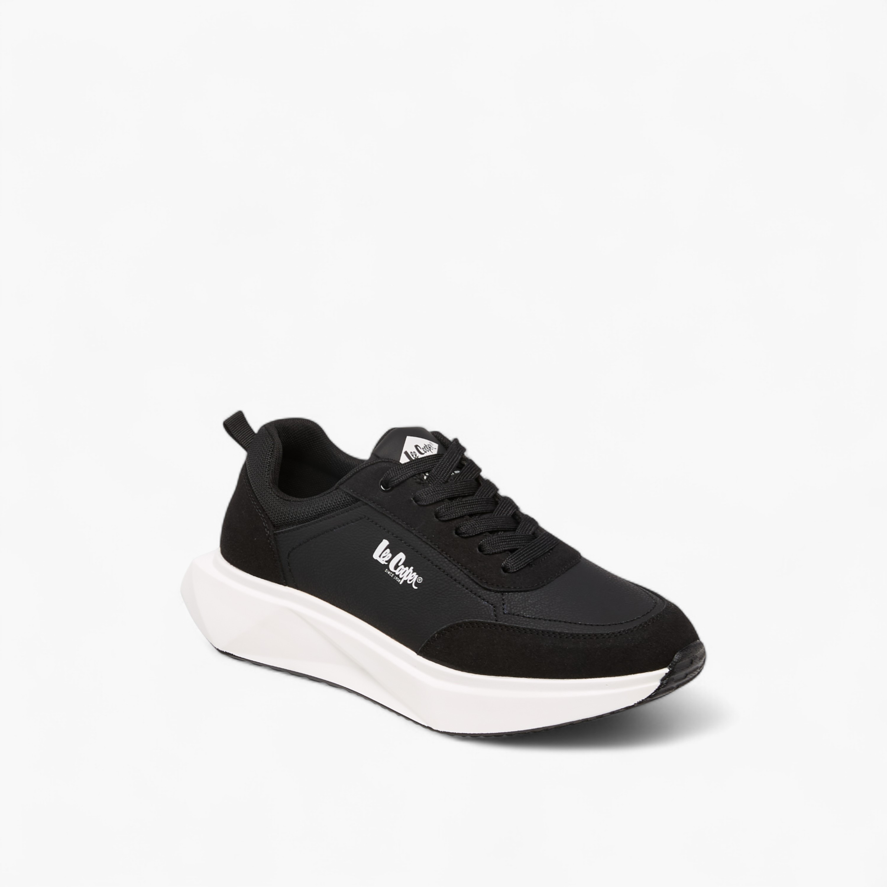 Lee Cooper Men's Panelled Lace-Up Sneakers with Pull Tabs-men-shoes-sneakers-image-2