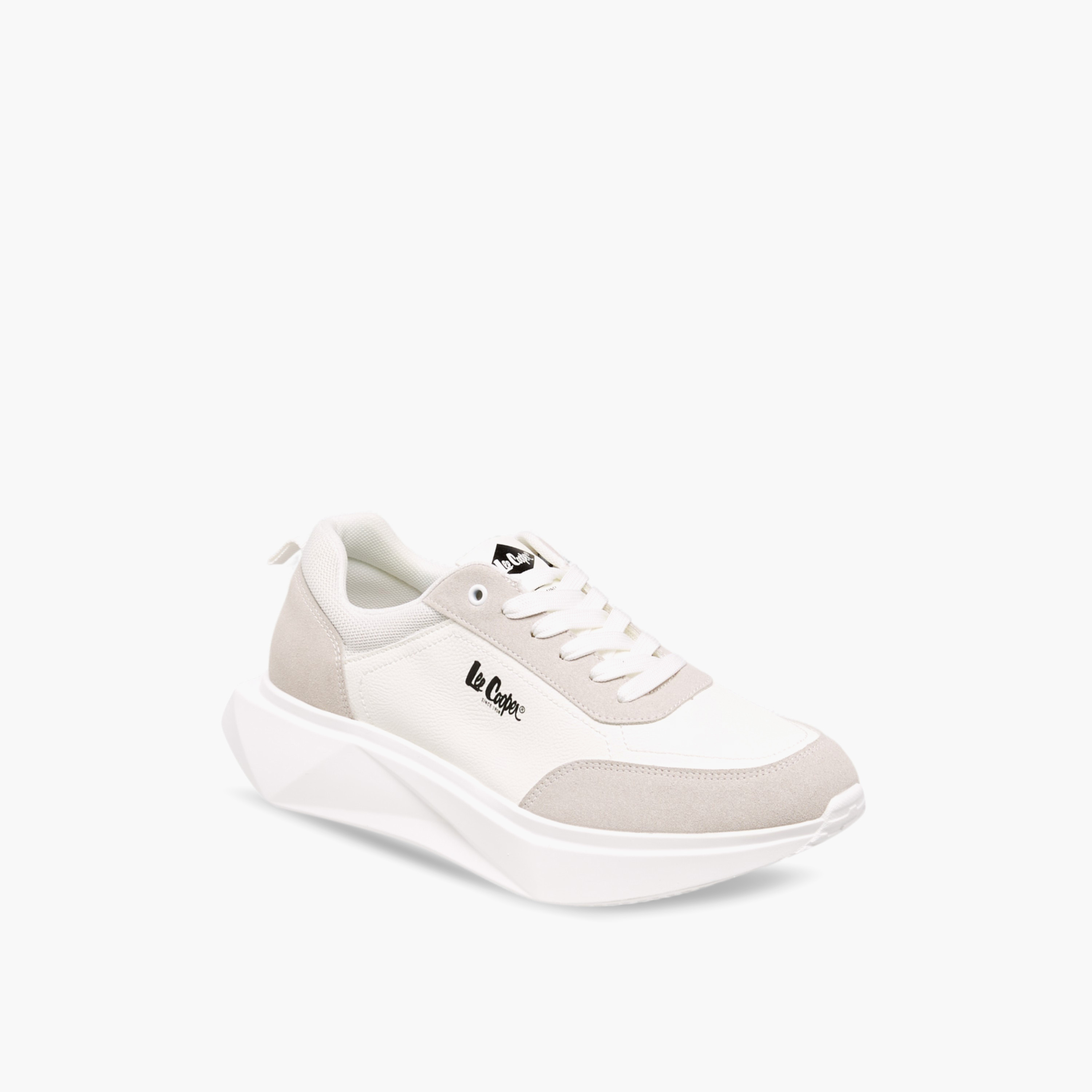 Lee Cooper Men's Panelled Lace-Up Sneakers with Pull Tabs-men-shoes-sneakers-image-2