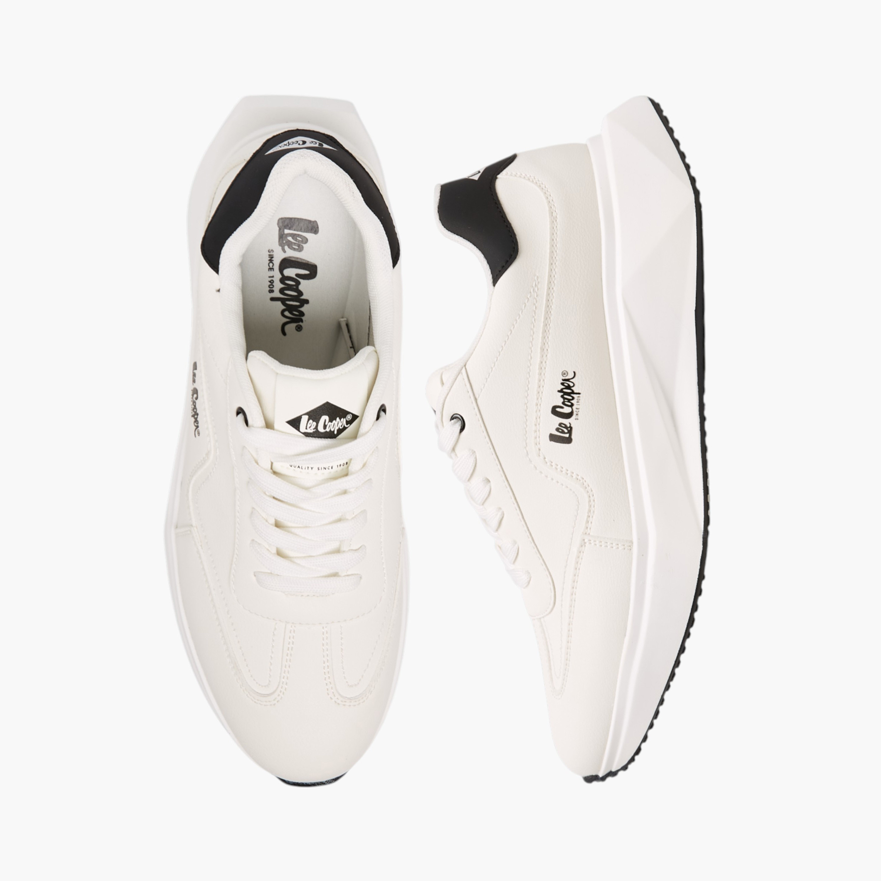 Lee Cooper Men's Solid Lace-Up Sneakers-men-shoes-sneakers-image-1