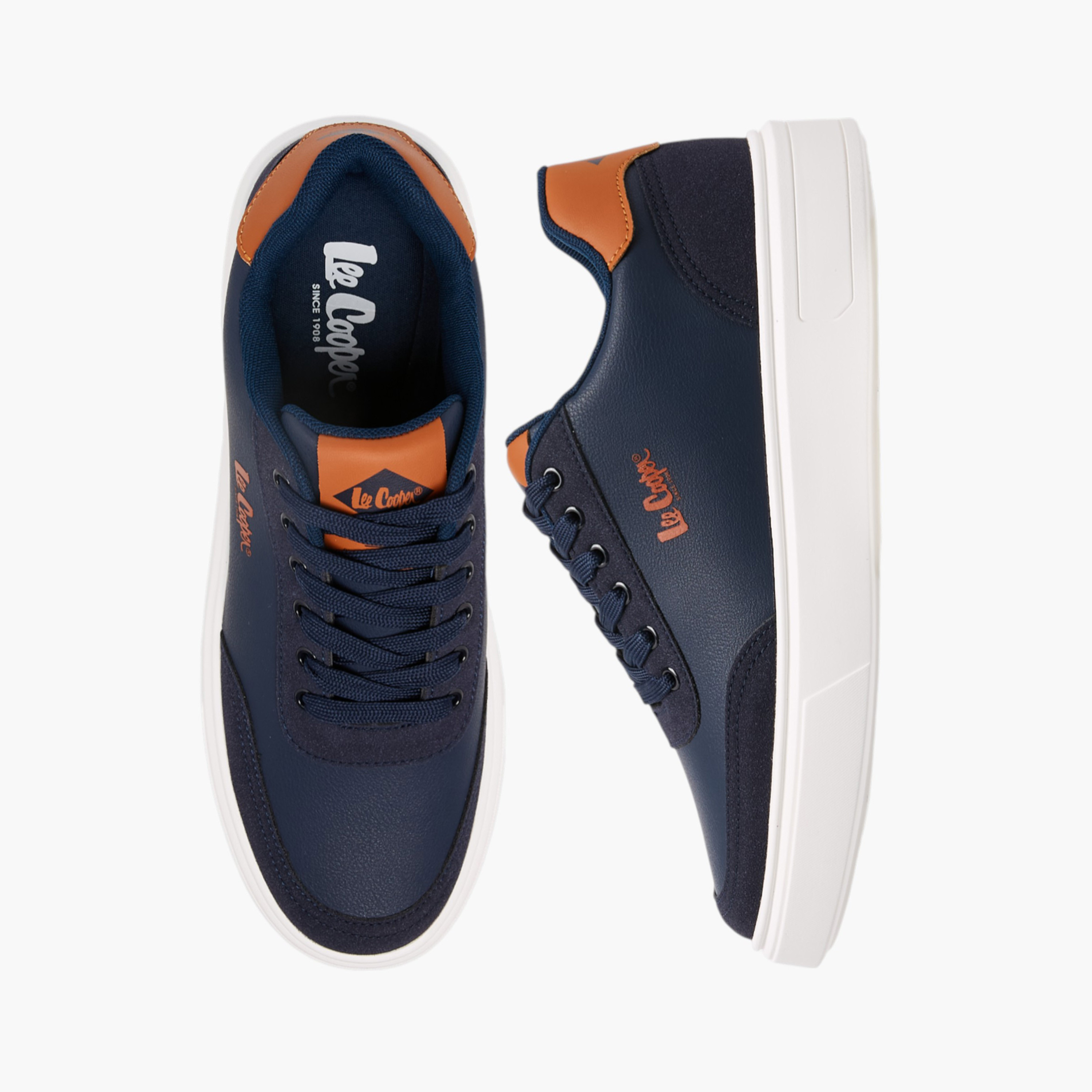 Lee Cooper Men's Solid Lace-Up Sneakers-men-shoes-sneakers-image-1