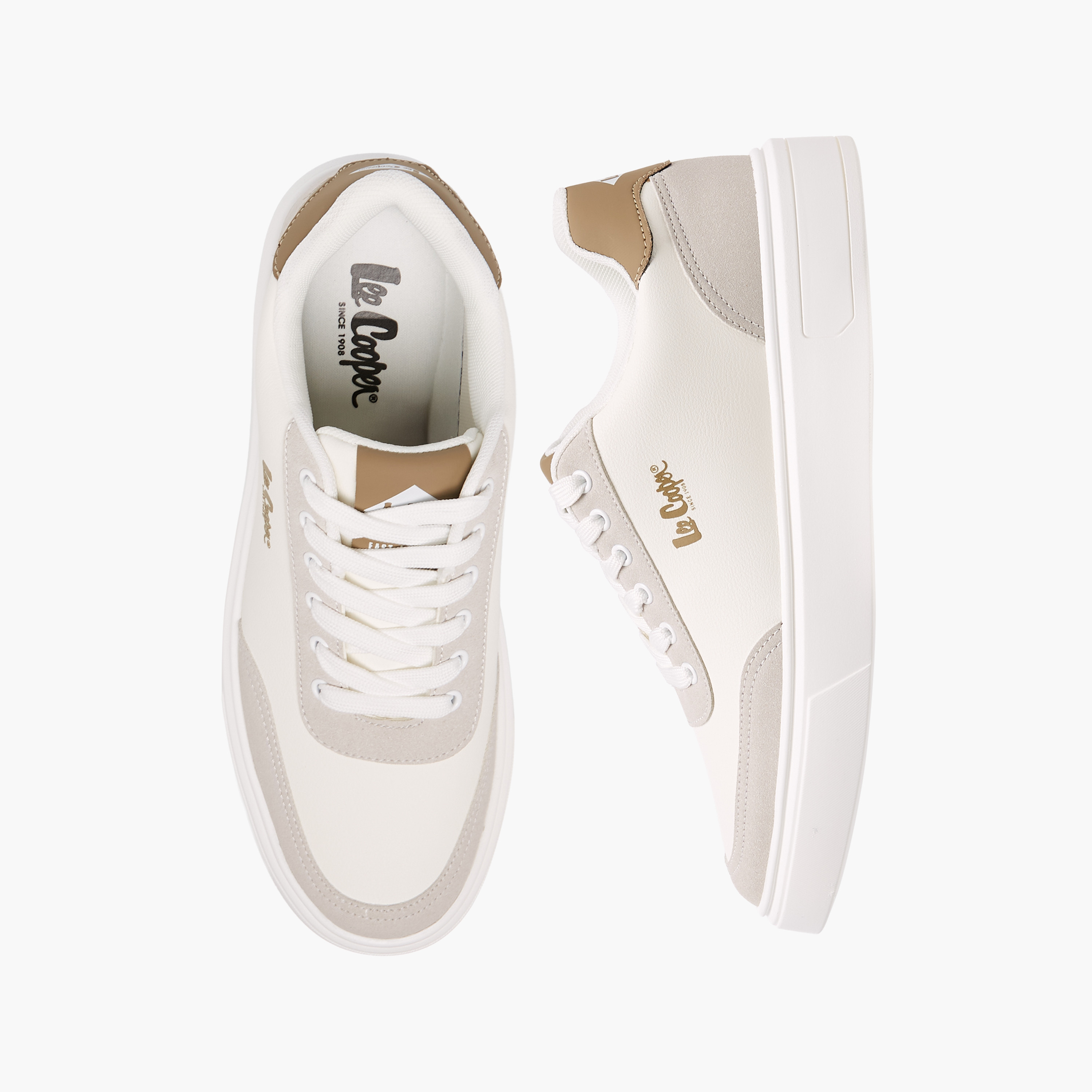 حذاء سنيكرز سادة برباط للرجال من لي كوبر-men-shoes-sneakers-image-1