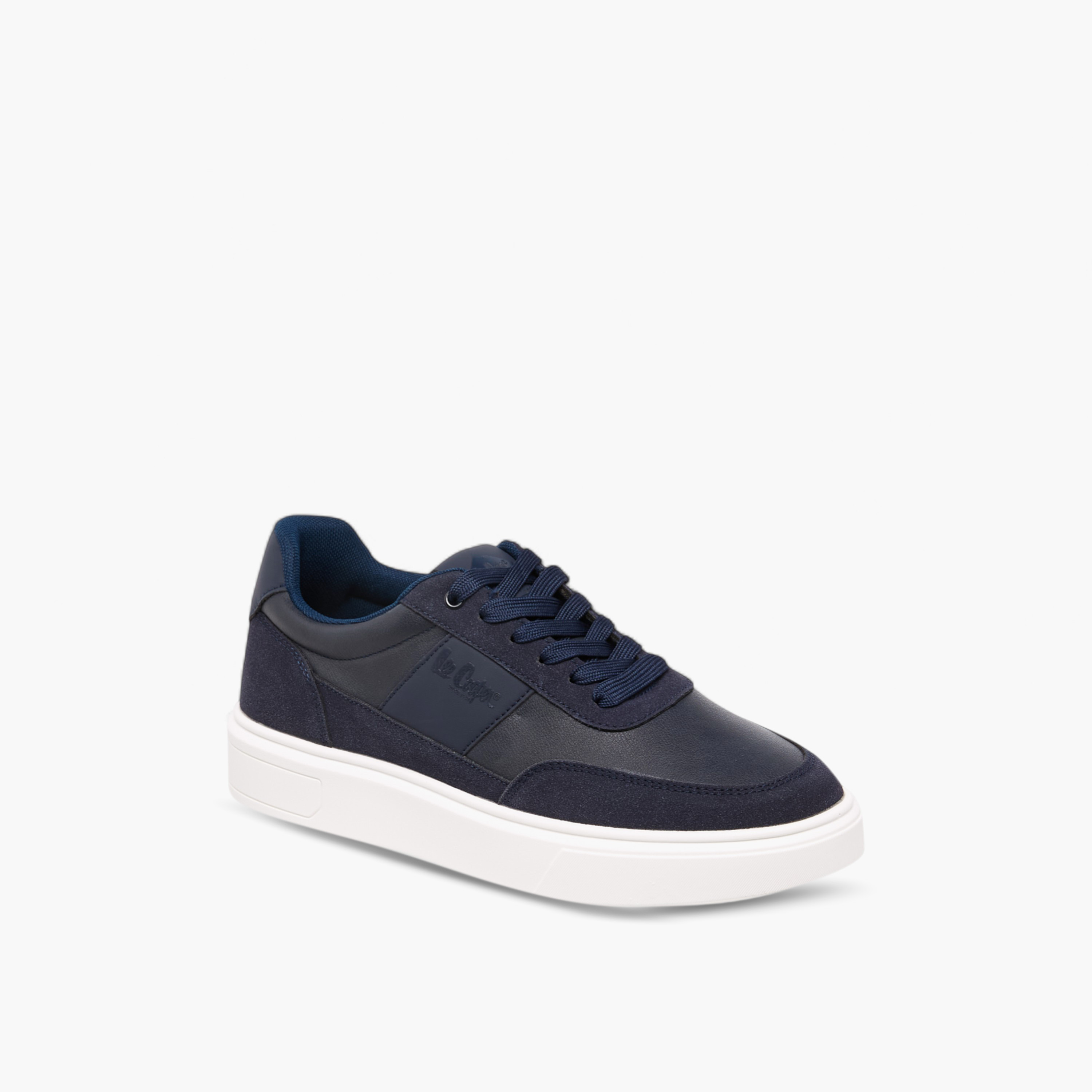 Lee Cooper Men's Solid Lace-Up Sneakers-men-shoes-sneakers-image-2