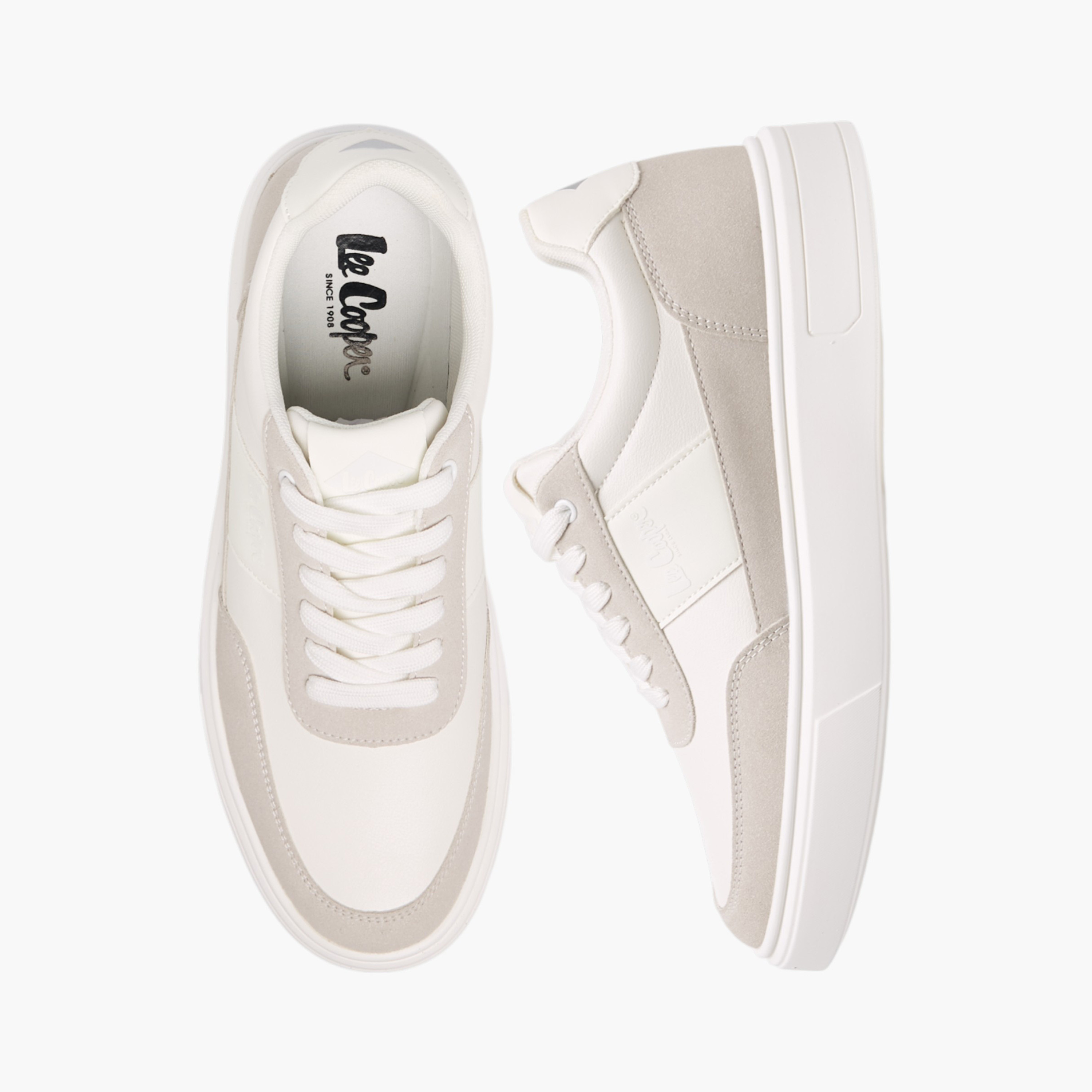 Lee Cooper Men's Solid Lace-Up Sneakers-men-shoes-sneakers-image-1