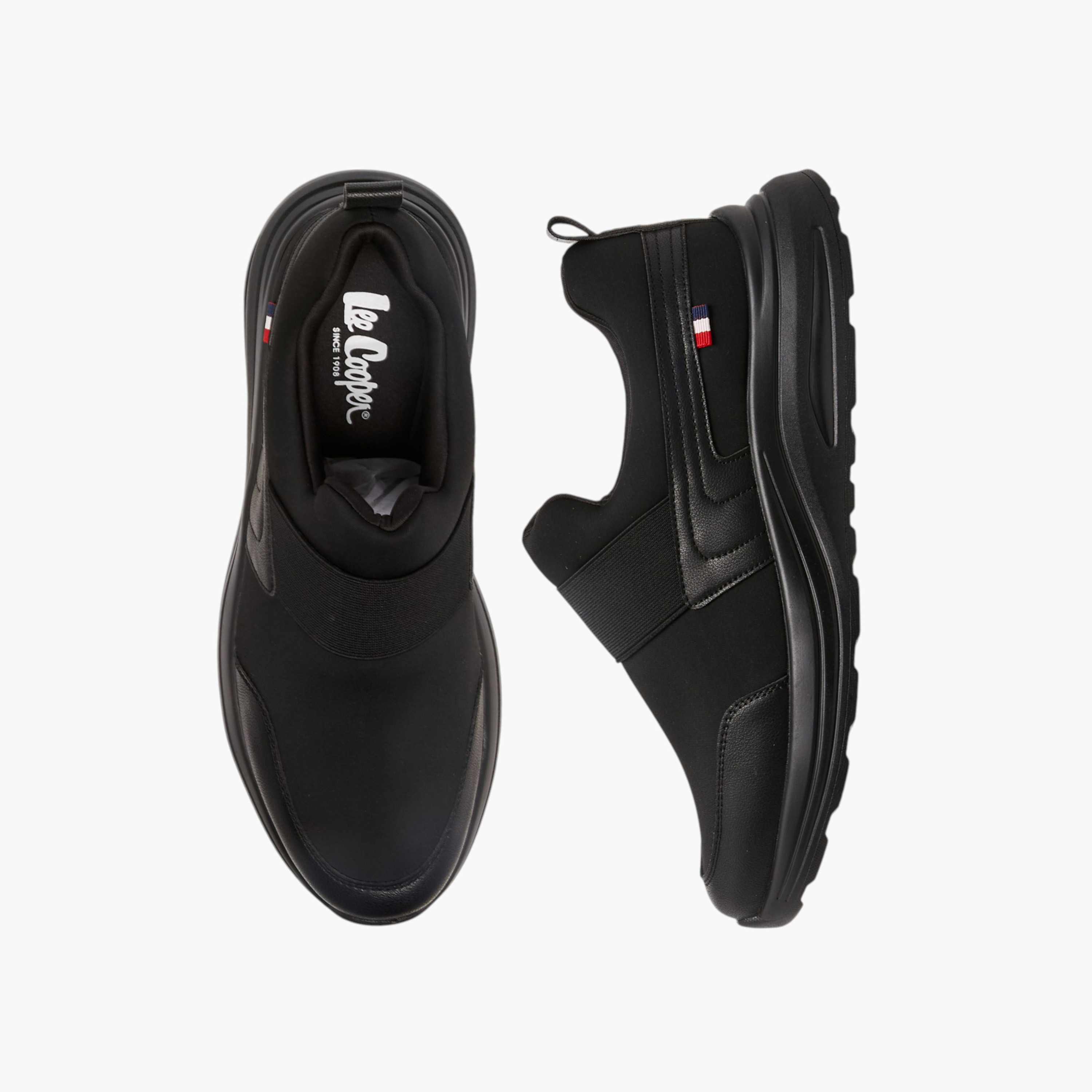 حذاء سنيكرز سادة بألسنة سحب للرجال من لي كوبر-men-shoes-sneakers-image-1