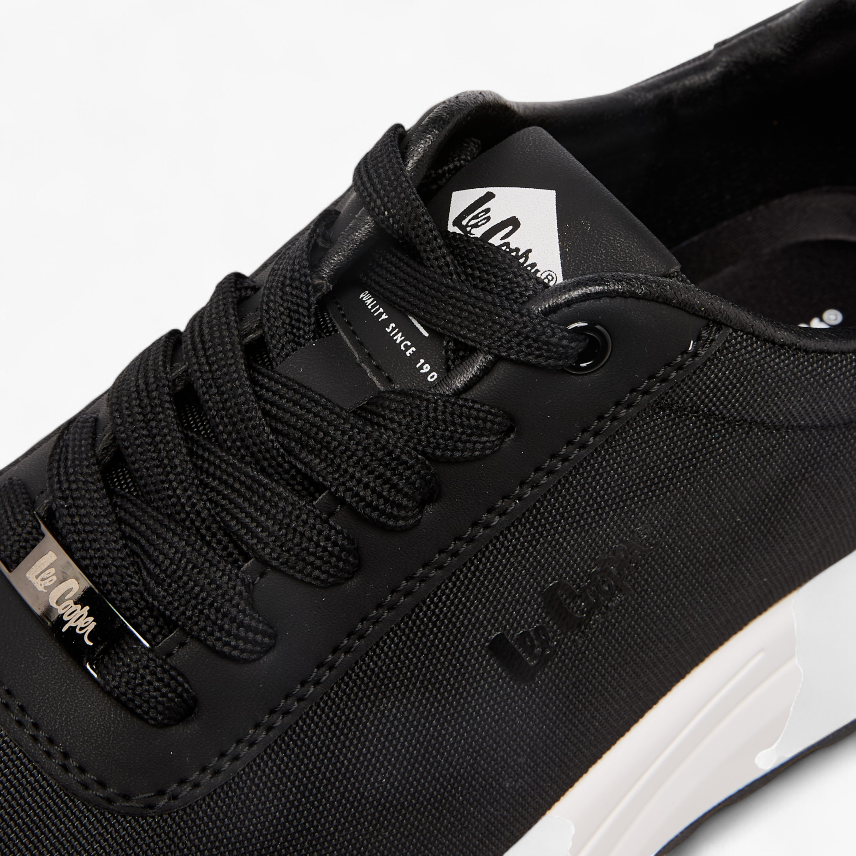 Lee Cooper Men's Textured Lace-Up Sneakers-men-shoes-sneakers-image-4