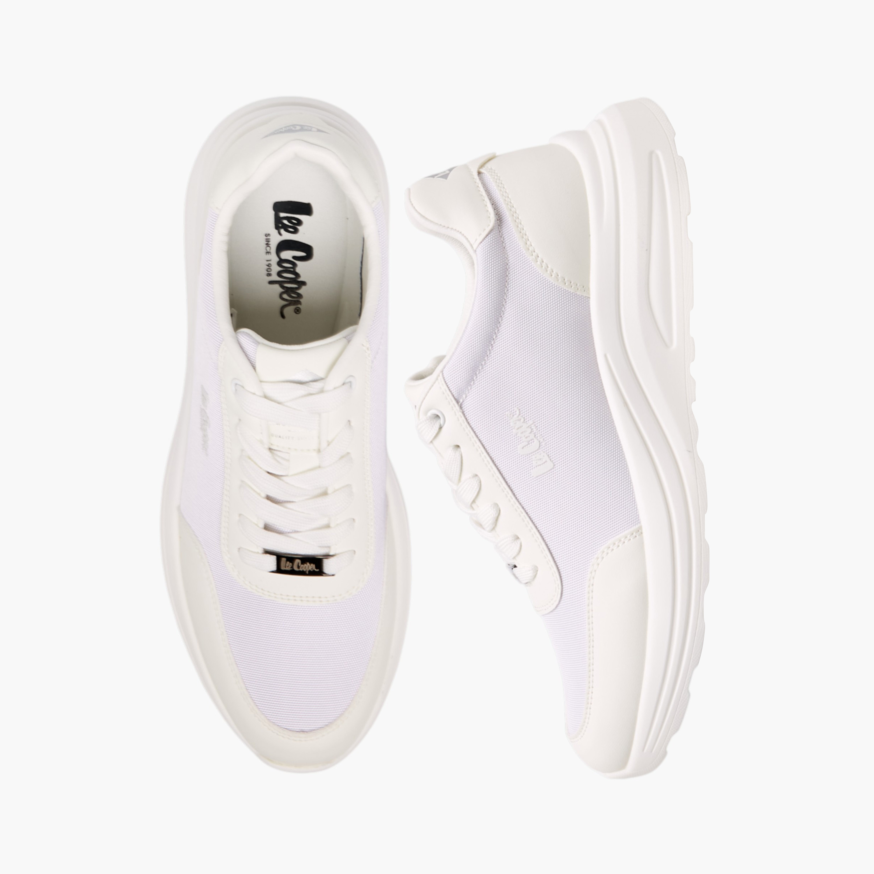 Lee Cooper Men's Textured Lace-Up Sneakers-men-shoes-sneakers-image-1